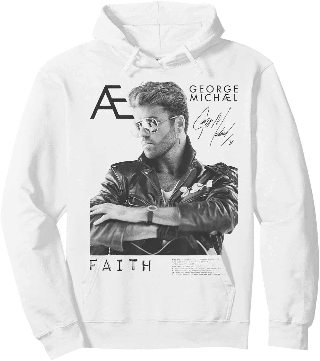 Iconic Faith Image of George Michael Hoodie - Hoodie | White