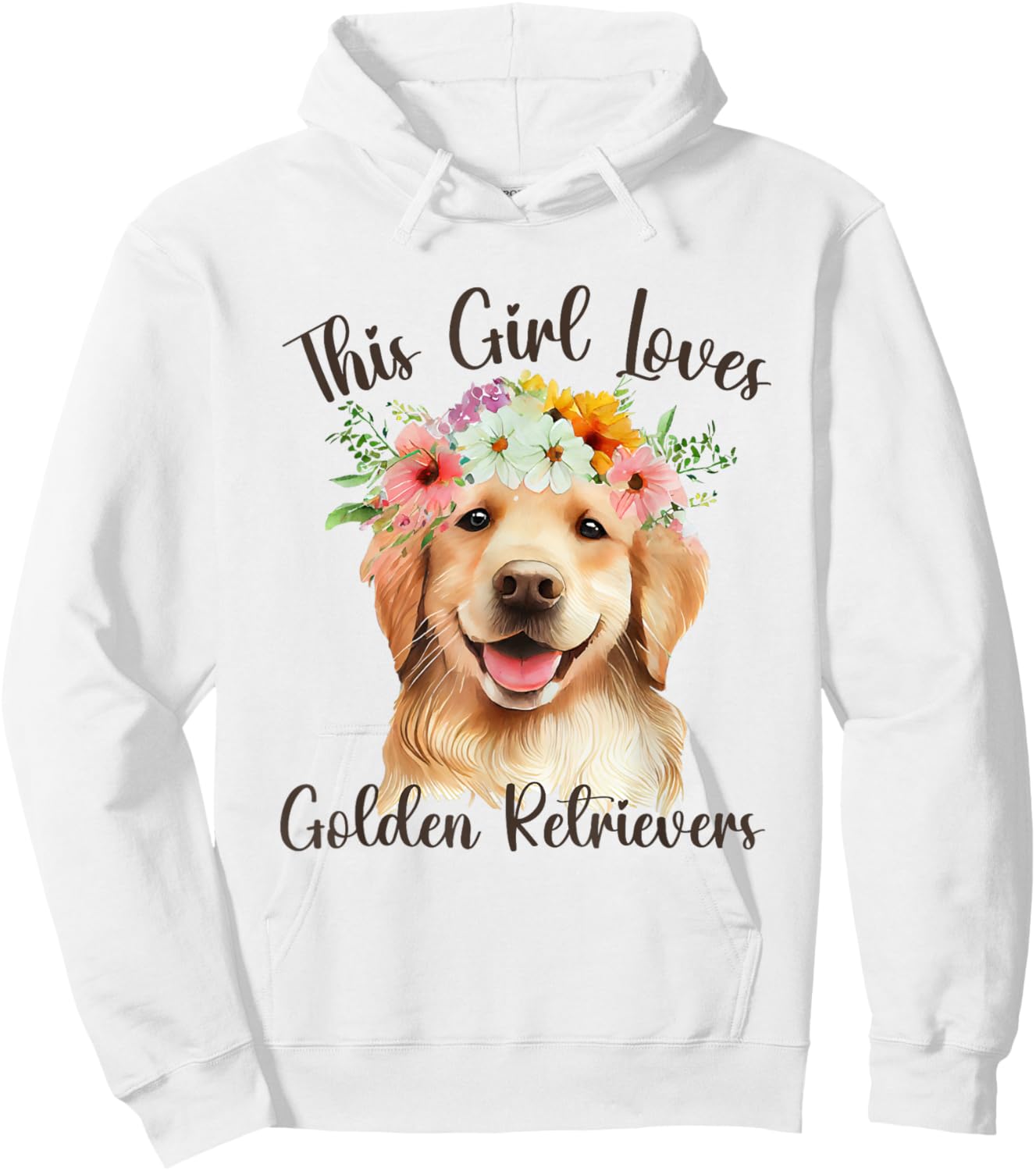 Just a Girl Who Loves Golden Retrievers Dogs Loving Women Hoodie - Hoodie | White