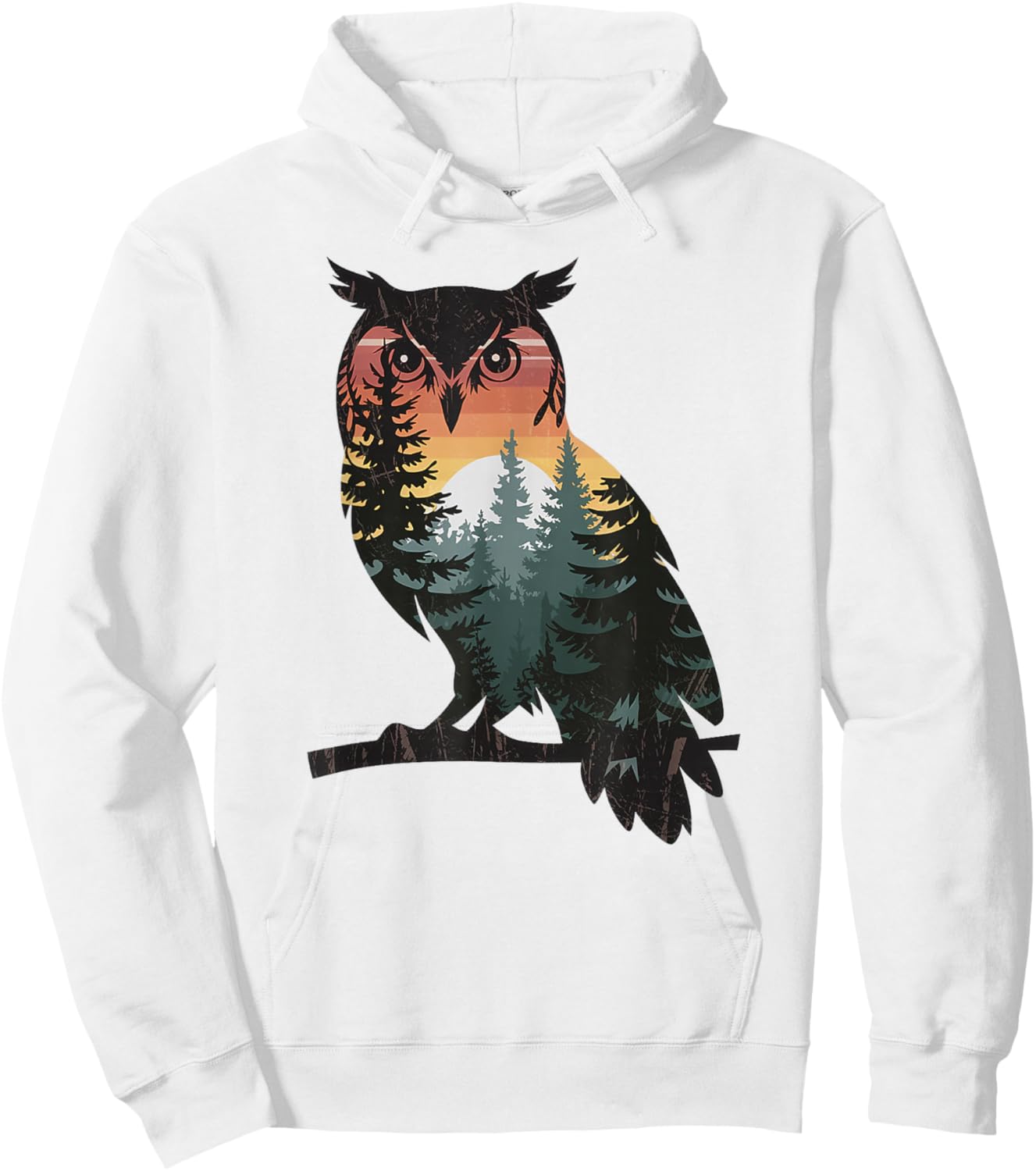 Owl Hunting Hiking Outdoor Camping Forest Men Women Owl Hoodie - Hoodie | White
