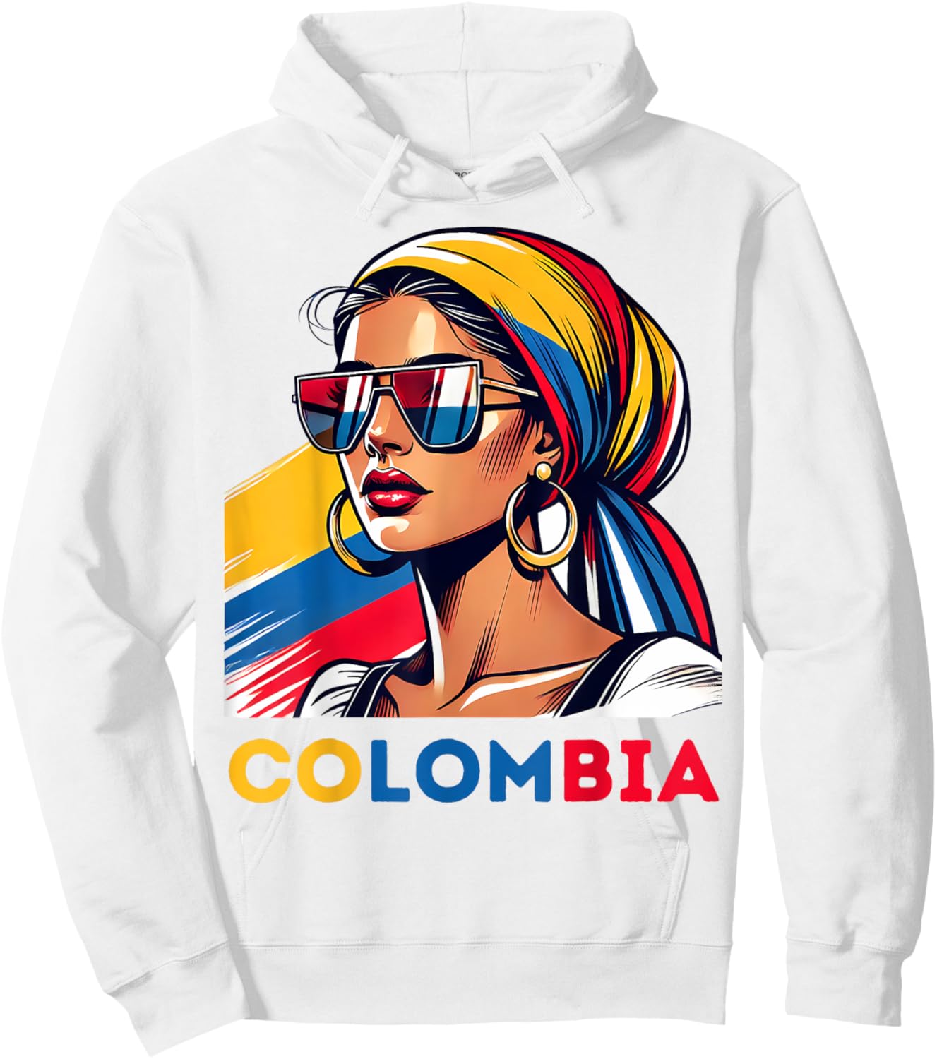 Colombians Souvenirs Products Woman Flag Roots Colombia Hoodie - Hoodie | White