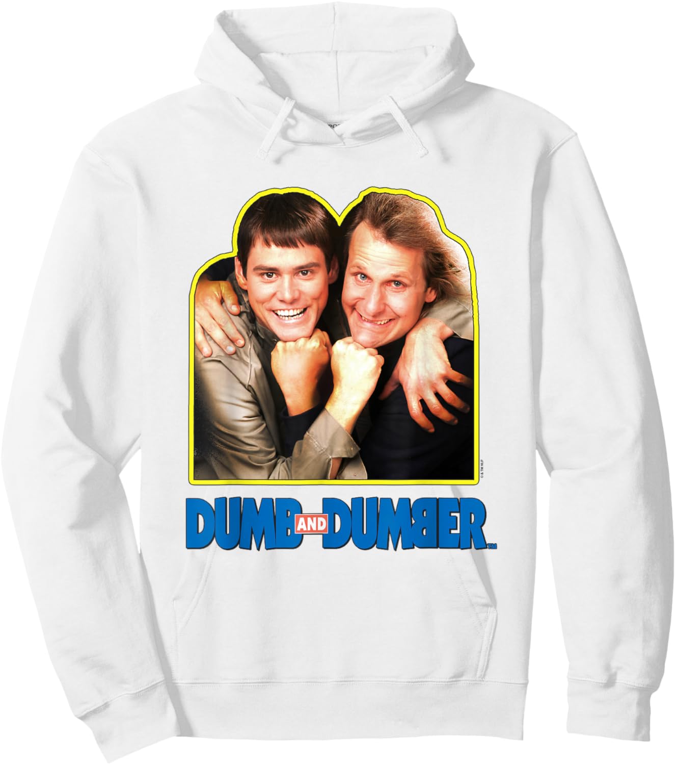 Dumb and Dumber Lloyd & Harry Bro Hug Portrait Vintage Hoodie - Hoodie | White