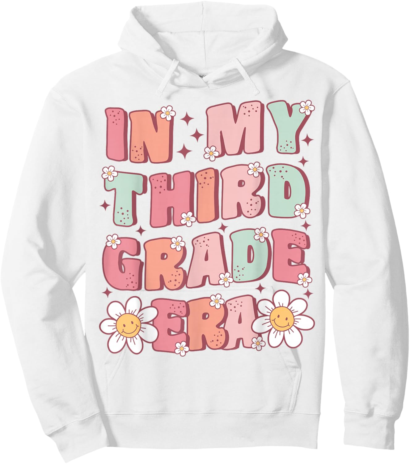 In My Third Grade Era Cute Groovy 3rd Grade Back to School Hoodie - Hoodie | White