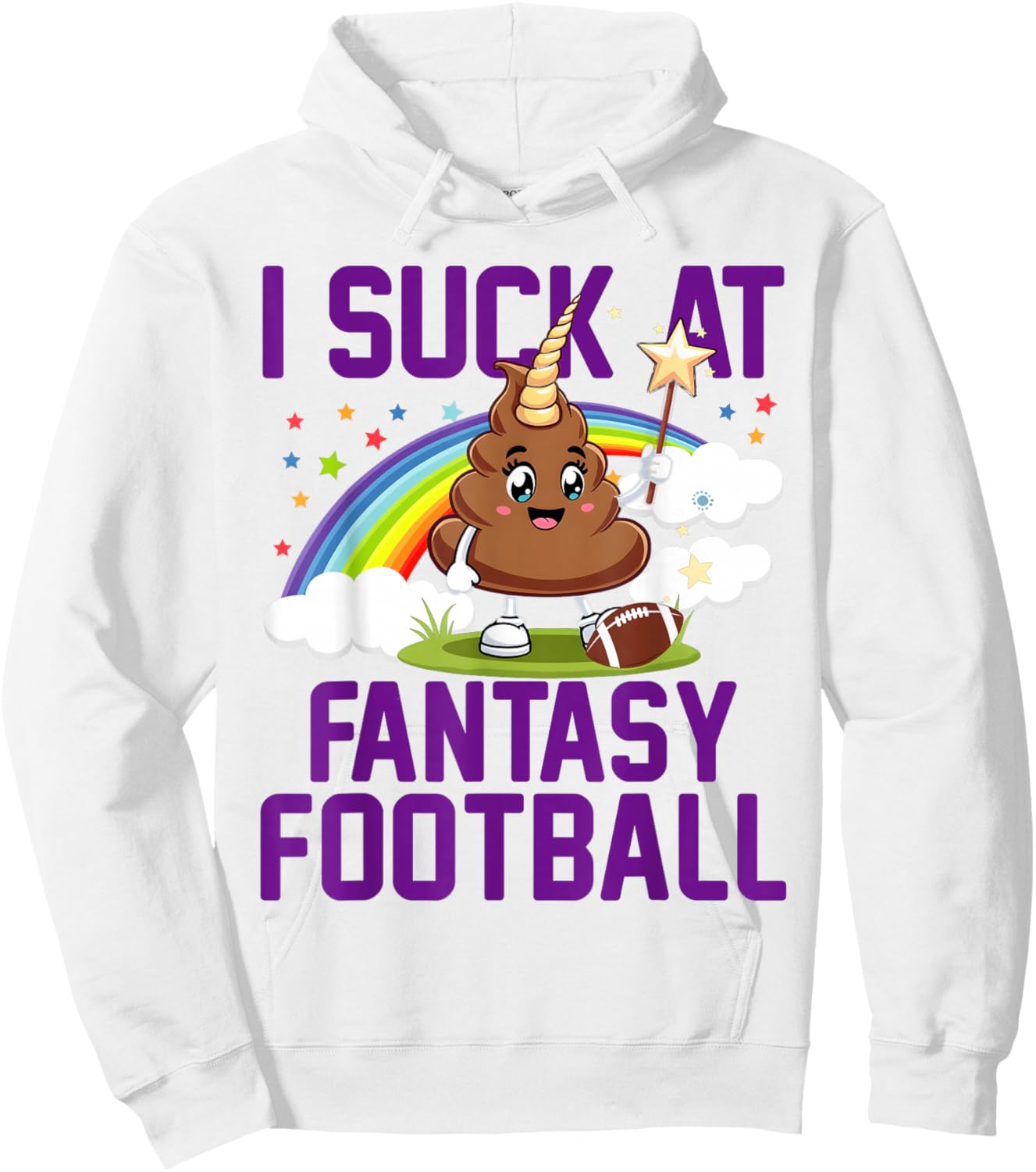 I Suck at Fantasy Football Last Place Fantasy Football Loser Hoodie - Hoodie | White