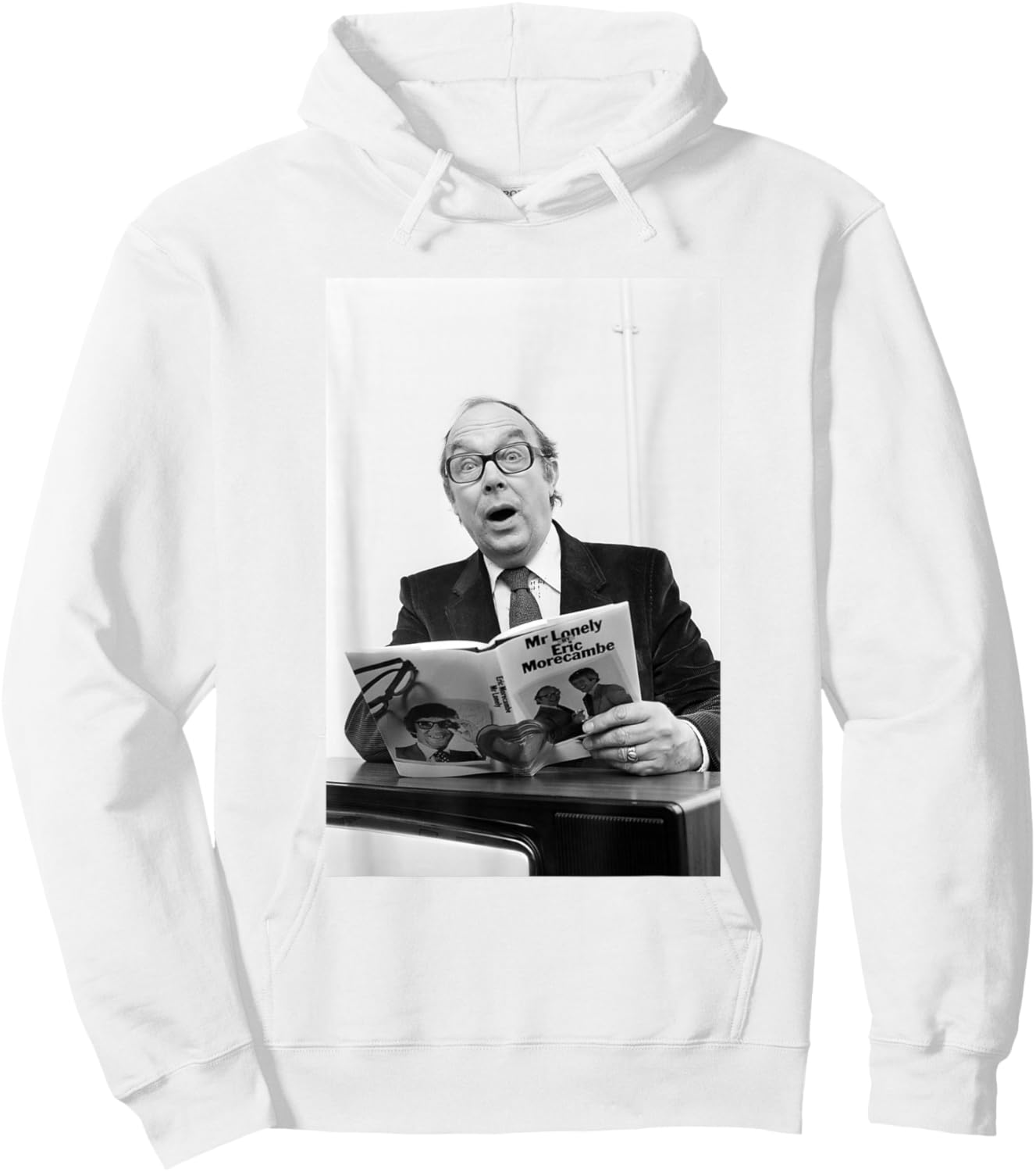 Comedian Eric Morecambe & Wise Promoting Mr Lonely Book Hoodie - Hoodie | White