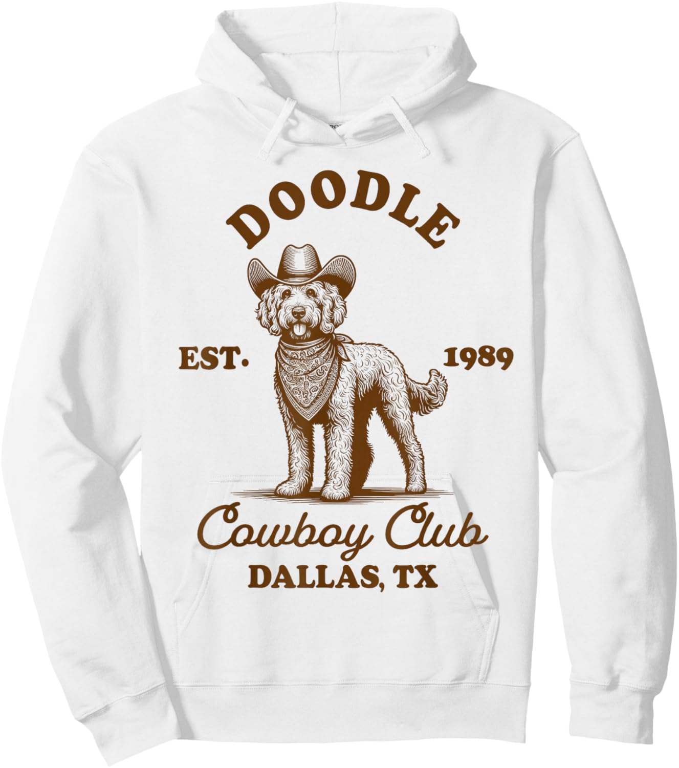 Doodle Mom Doodle Lover Western Howdy Doodle Cowboys Club Hoodie - Hoodie | White