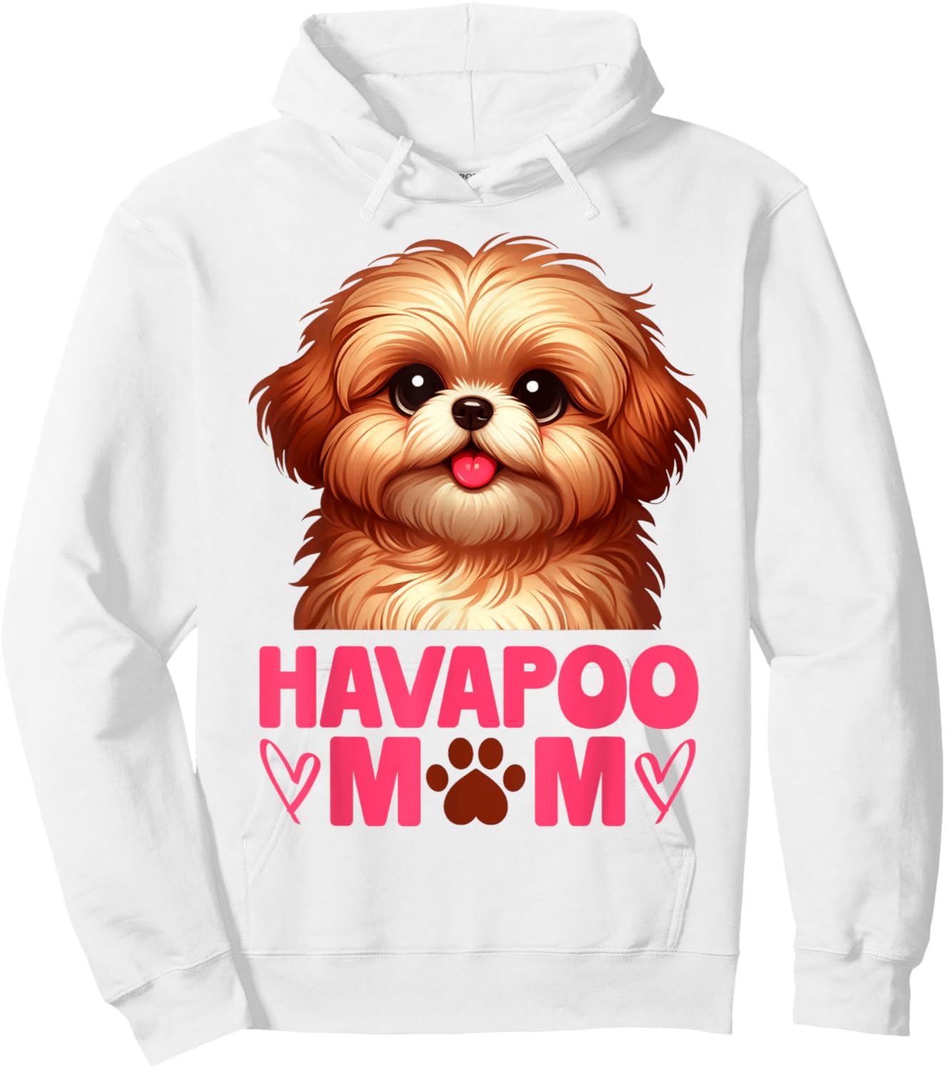 Cute Havapoo Mom Shirt Dog Lover Puppy Owner Gift Men Women Hoodie - Hoodie | White