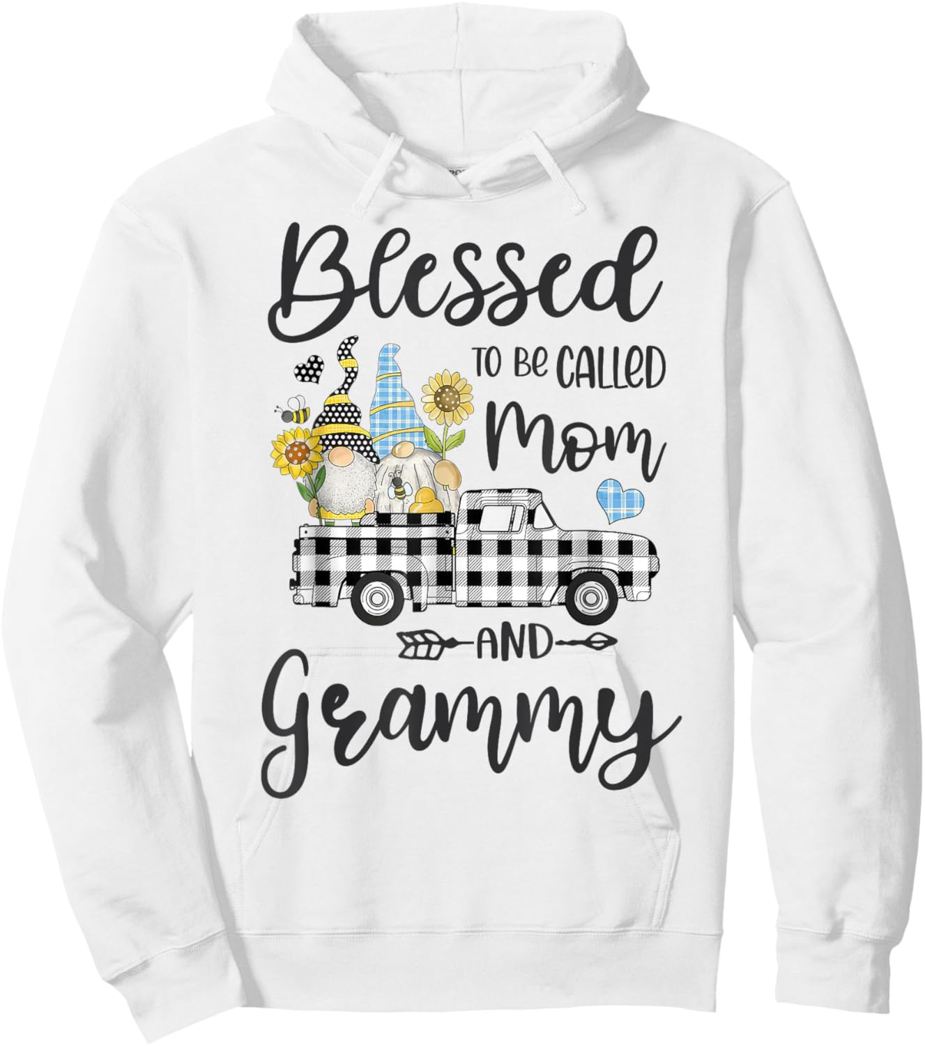 Gnomes Blessed To Be Called Mom And Grammy Mother's Day Hoodie - Hoodie | White
