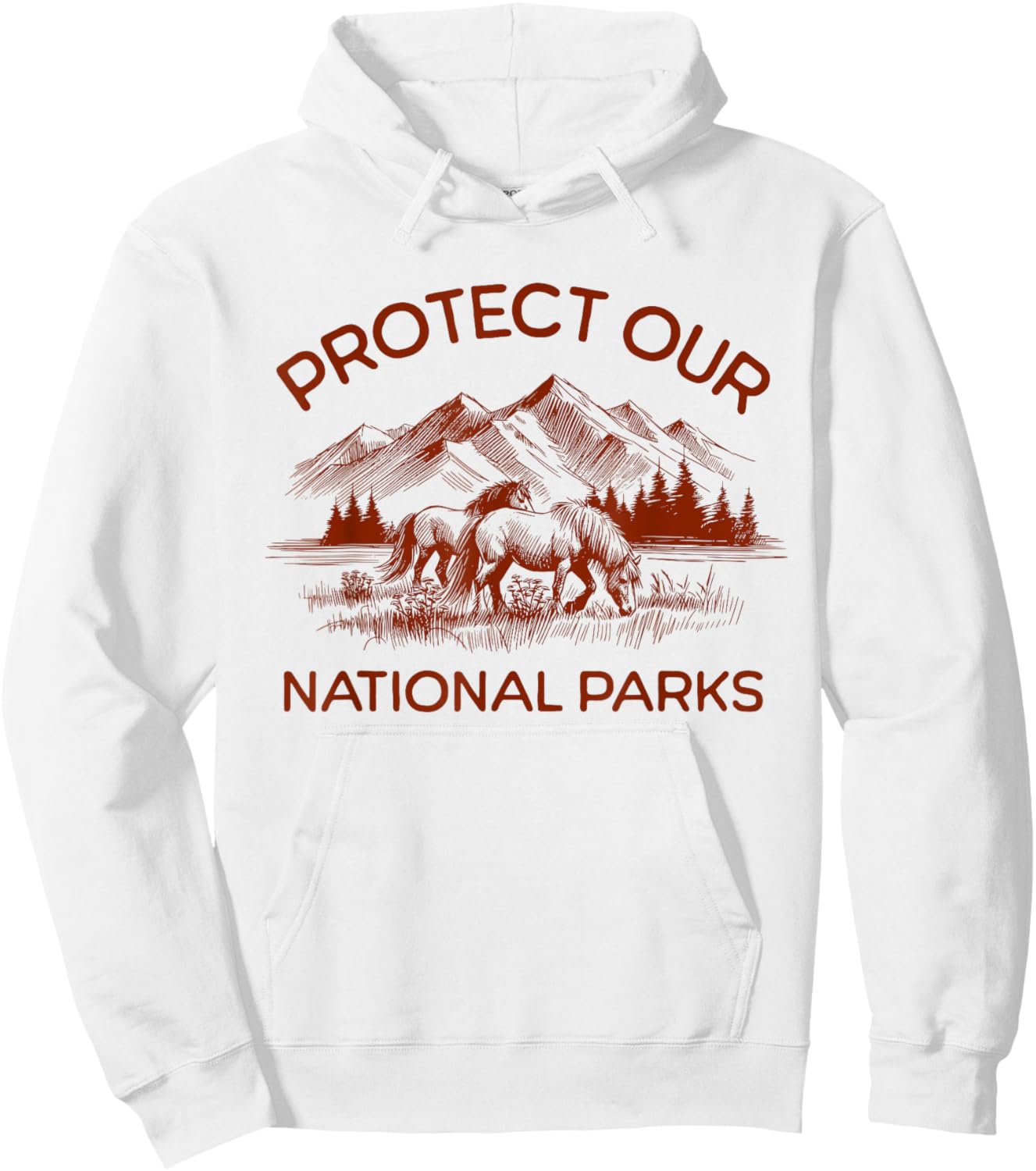 I Stand With The NPS Protect Our National Parks Horses Hoodie - Hoodie | White