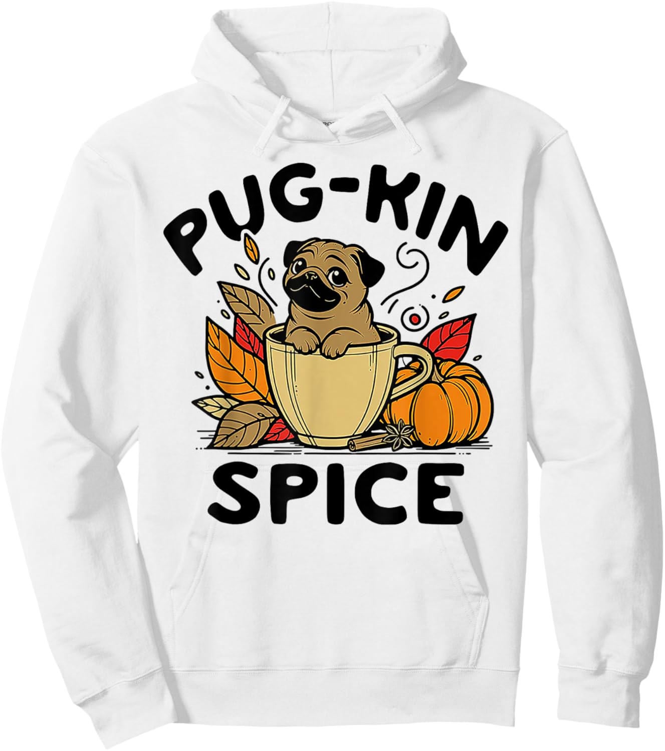 Pug-kin Spice Hoodie - Hoodie | White