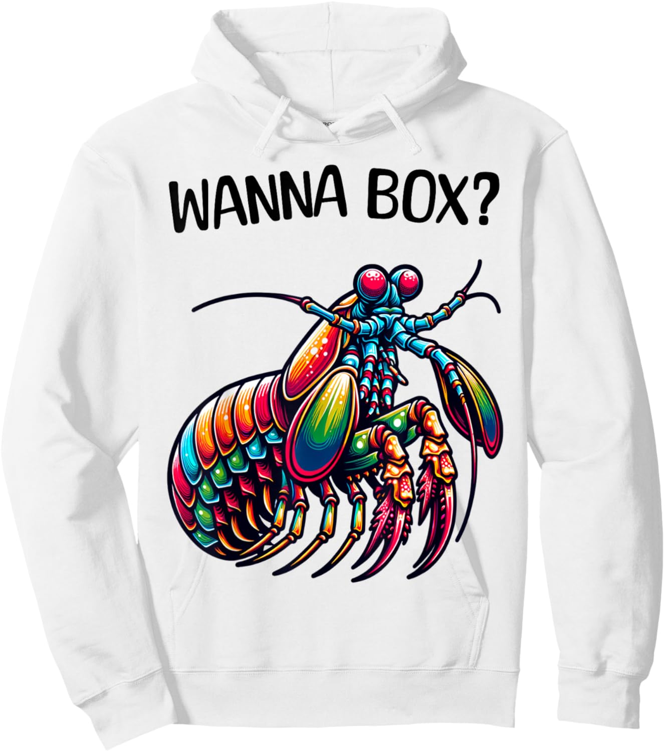 Funny Mantis Shrimp Hoodie - Hoodie | White