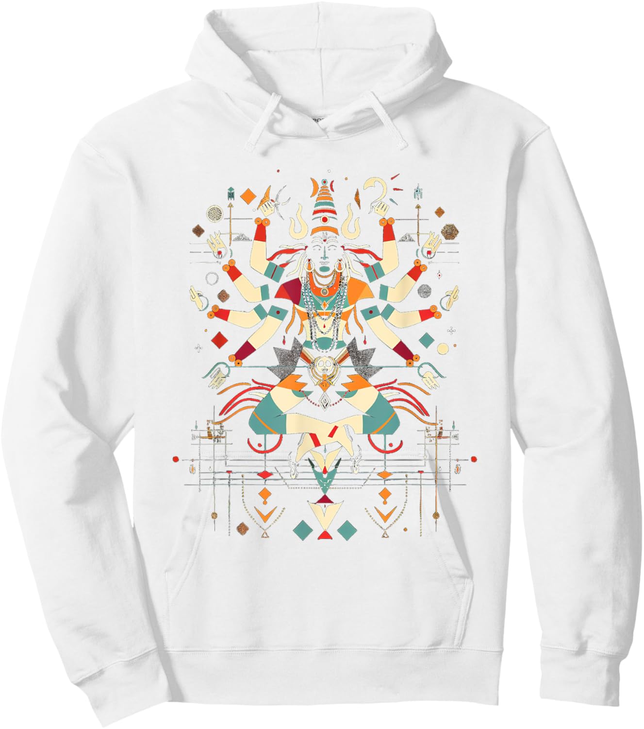 Shiva spiritual hindu god tandava dance yoga meditation Hoodie - Hoodie | White