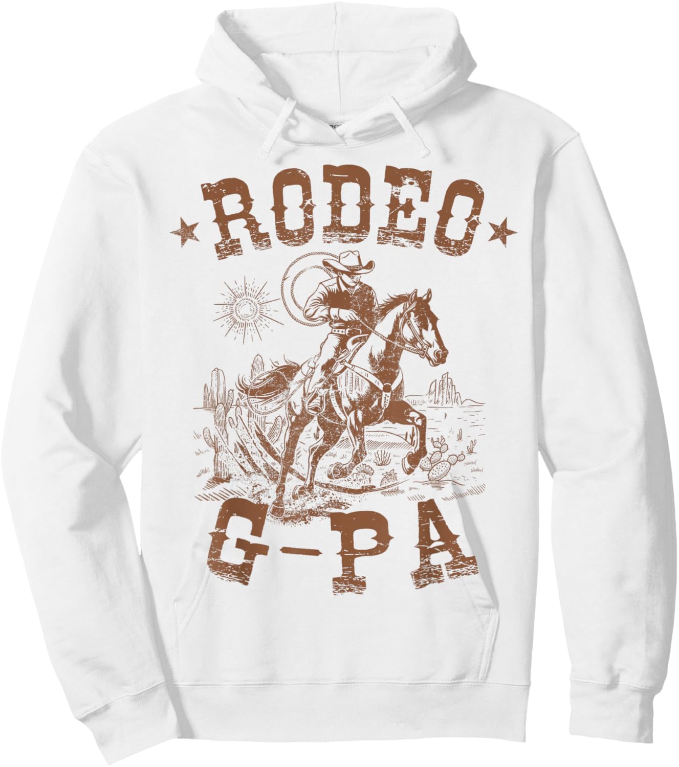 Rodeo G-Pa Western Cowboy Family Matching Father's Day Hoodie - Hoodie | White