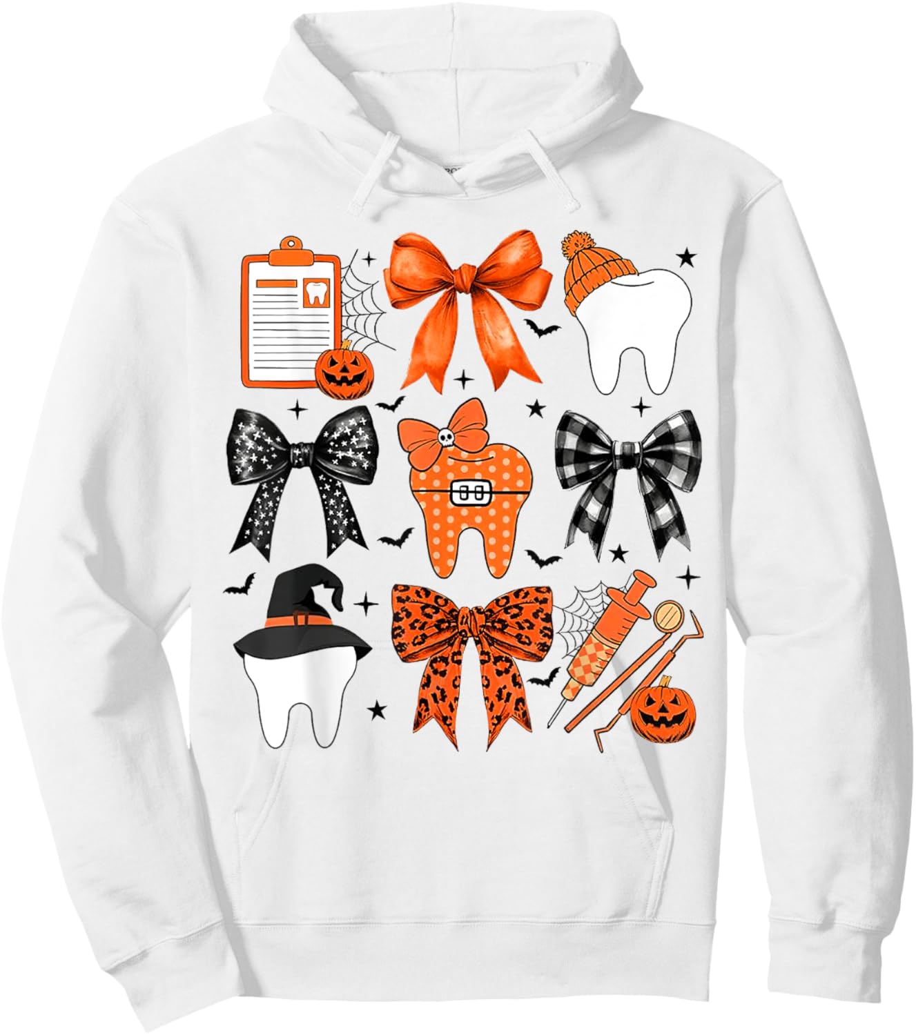 Coquette Halloween Dentist, Dental assistant Halloween Hoodie - Hoodie | White