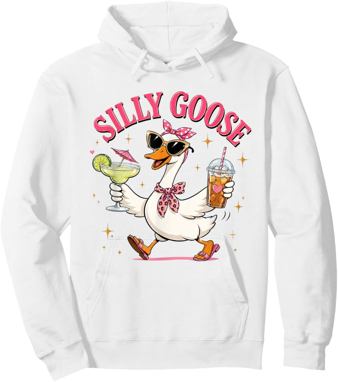 Silly Goose Funny Meme Cute Silly Goose Hoodie - Hoodie | White