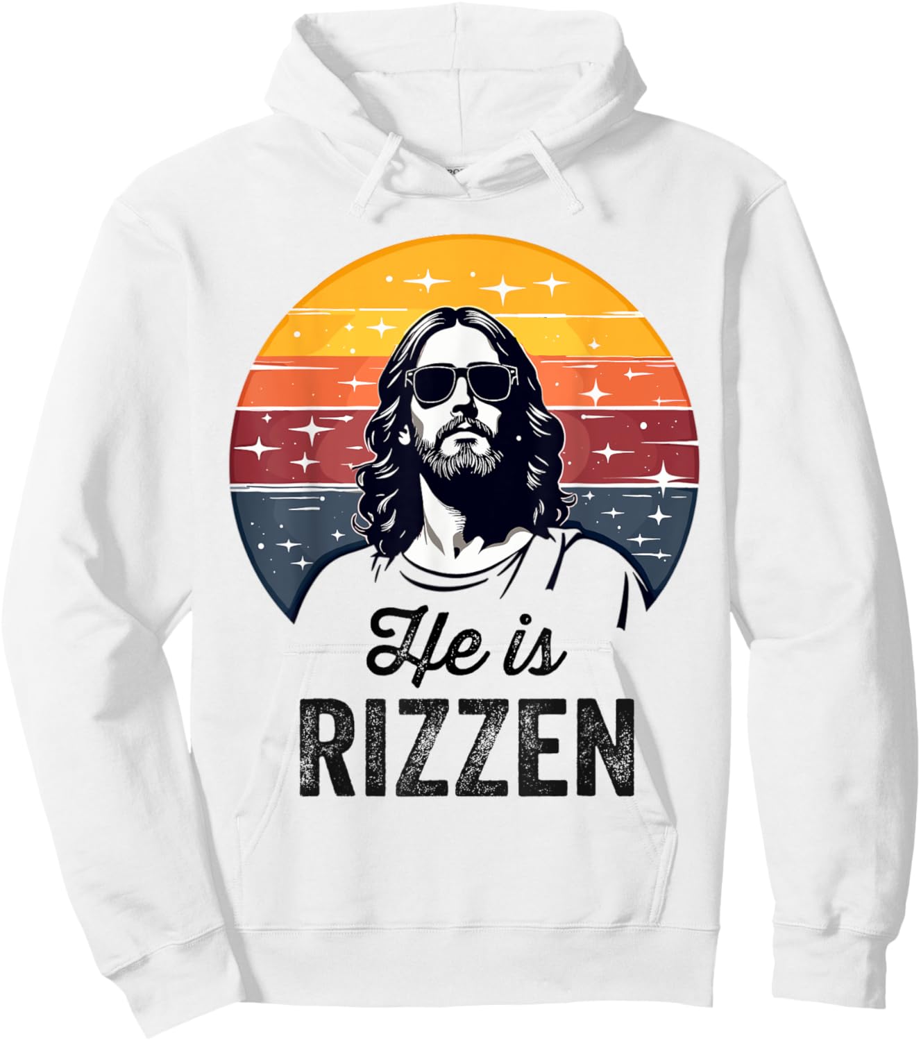 He Is Rizzen - Funny Jesus Meme Rizz Christian Easter Hoodie - Hoodie | White