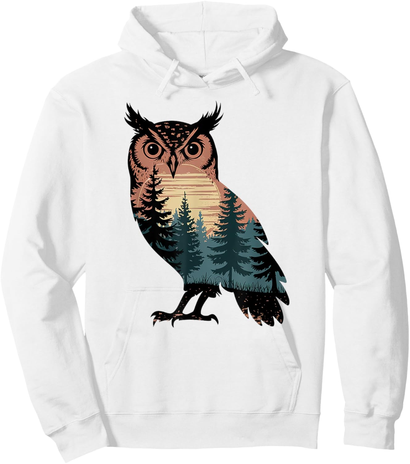 Owl Hunting Hiking Outdoor Camping Forest Men Women Owl Hoodie - Hoodie | White