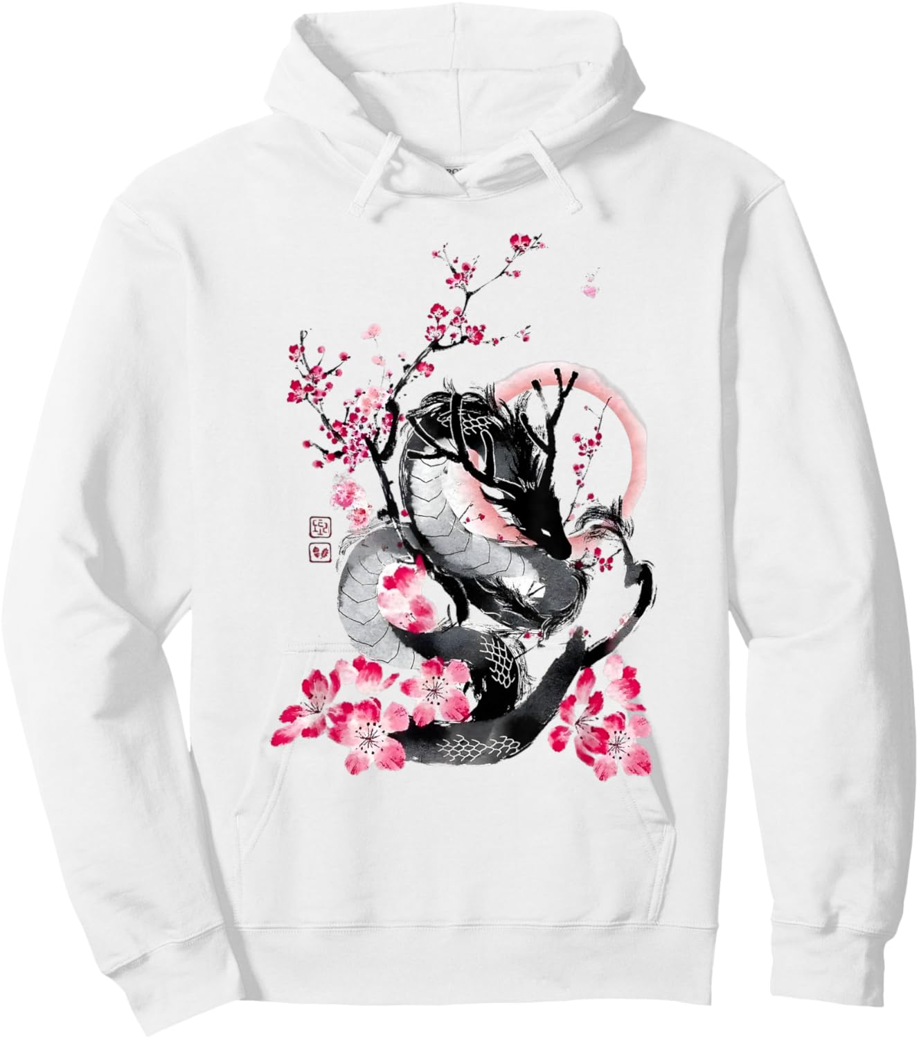 Japanese Aesthetic Dragon Tokyo Japan Manga Anime Asian 80's Hoodie - Hoodie | White