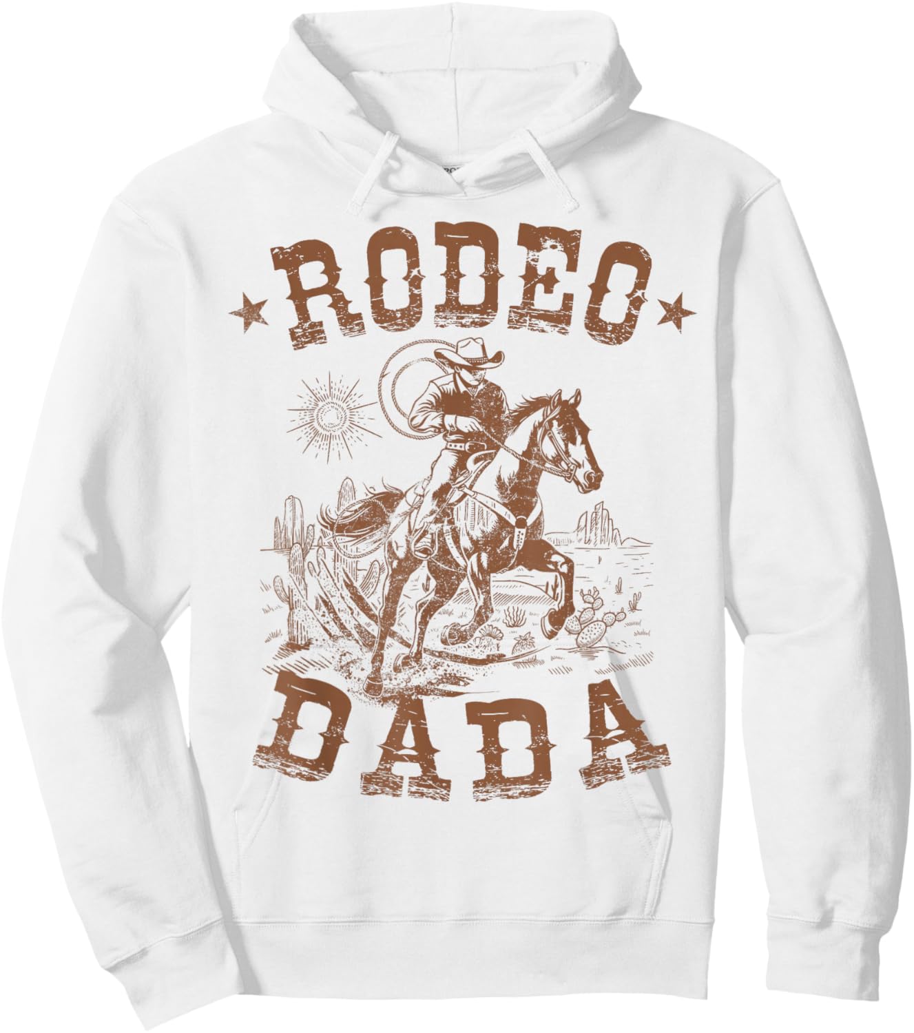 Rodeo Dada Western Cowboy Family Matching Father's Day Hoodie - Hoodie | White