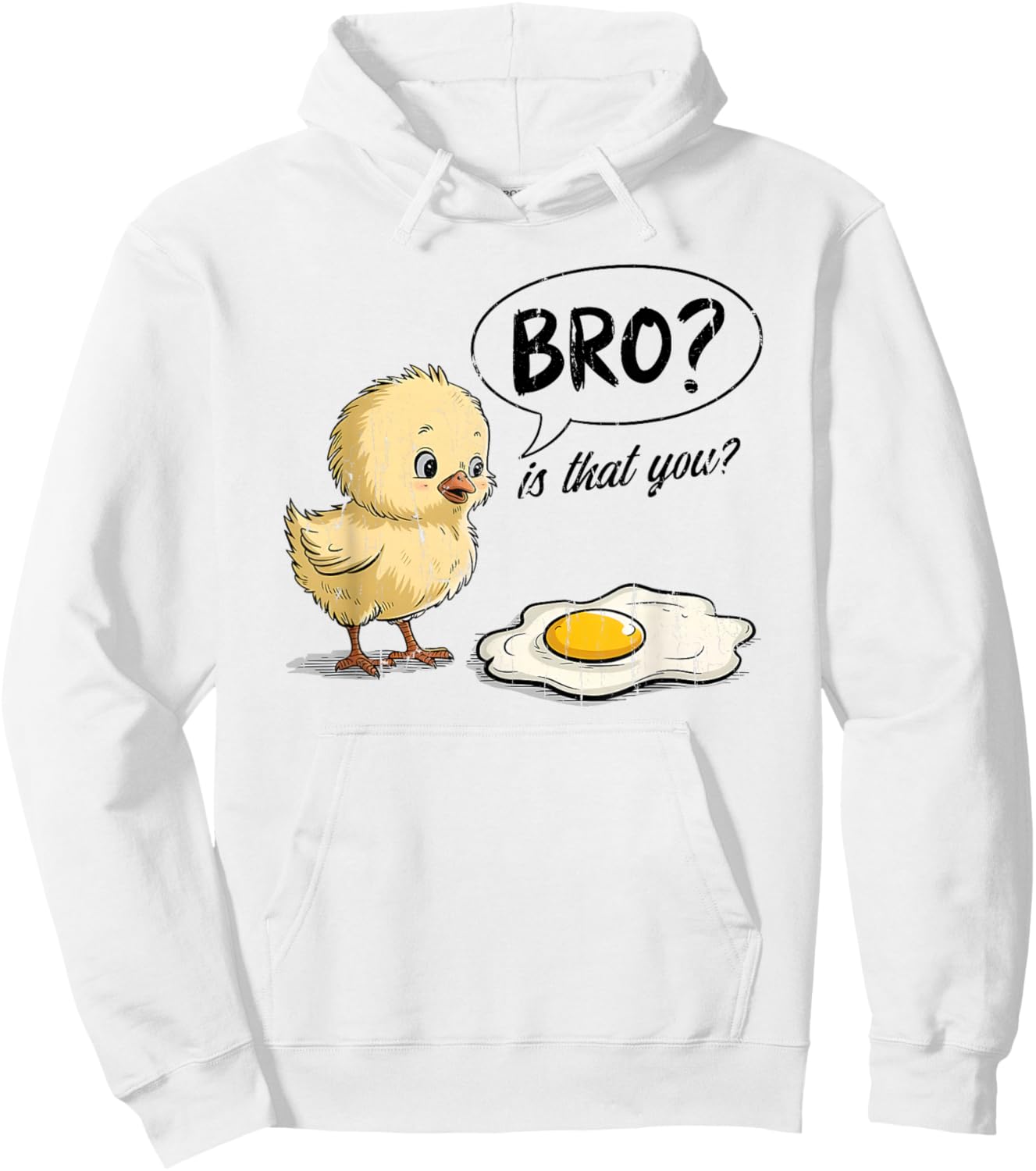 Bro is That You, Funny Chick and Egg Hoodie - Hoodie | White