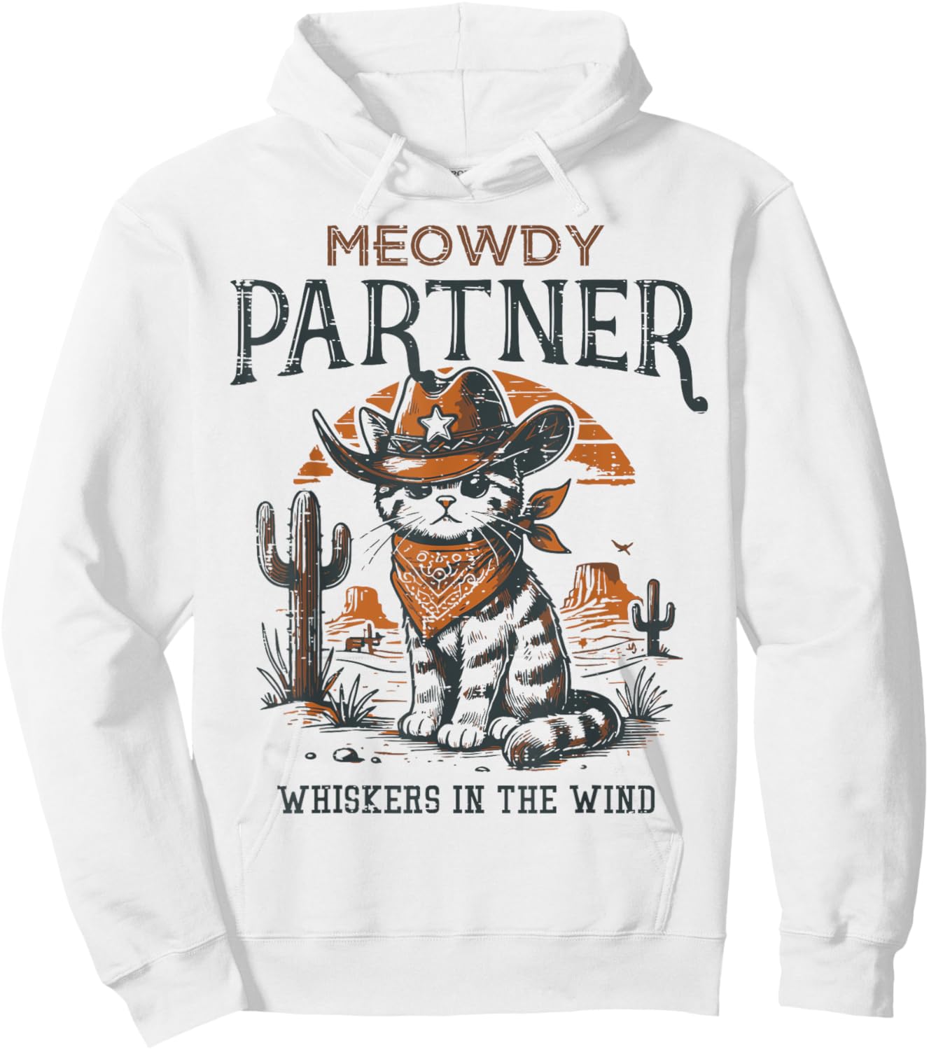 Cowboy Cat Meowdy Partner Vintage Howdy Kitten Women Men Kid Hoodie - Hoodie | White