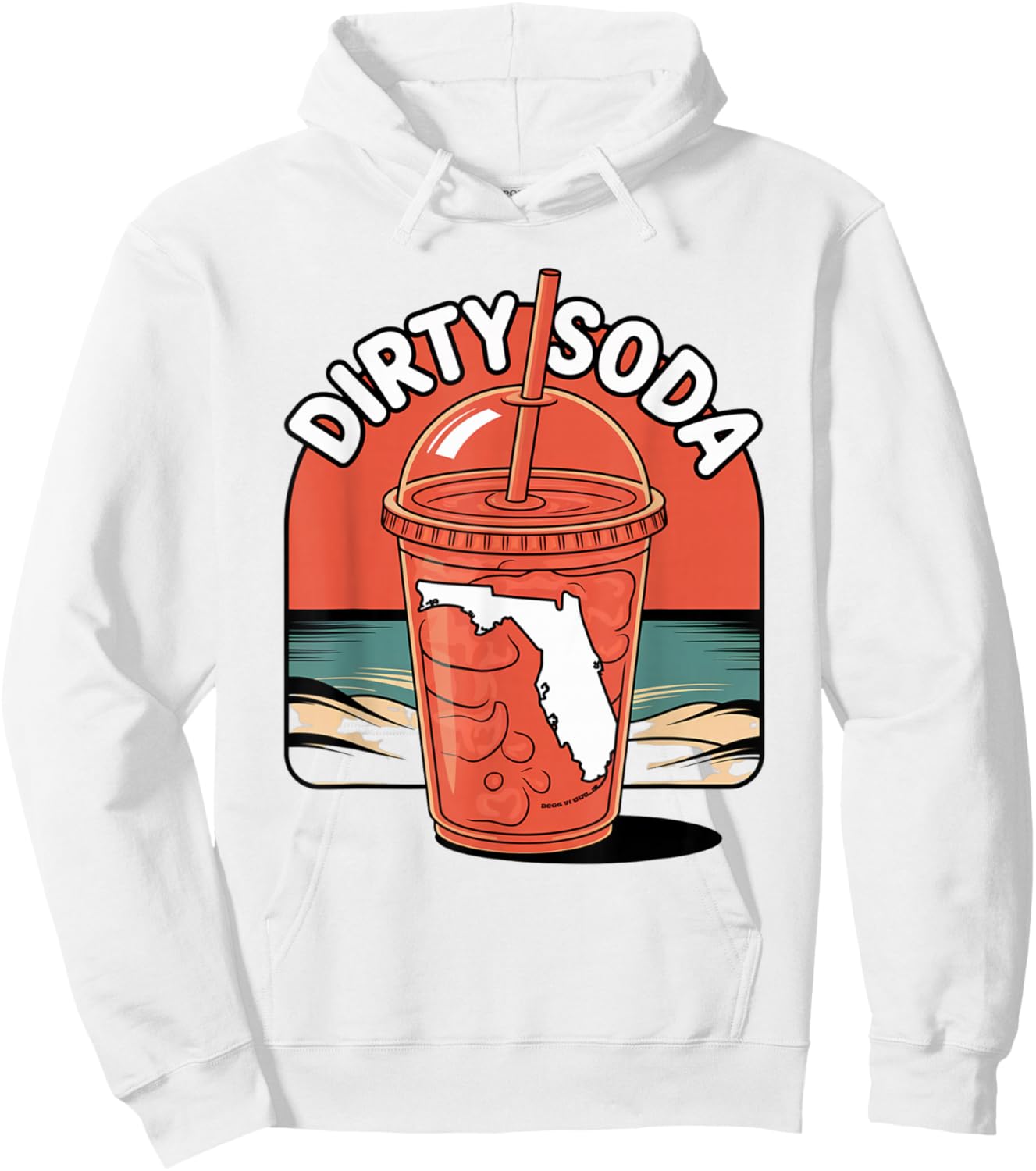 Dirty Soda Bar Florida Tropical Flavors Hoodie - Hoodie | White