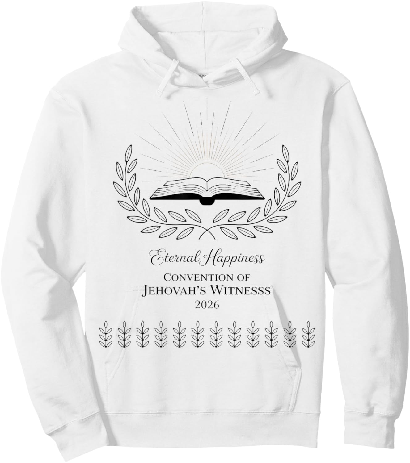 Jehovah's Witness 2026 Convention Eternal Happiness JW ORG Hoodie - Hoodie | White