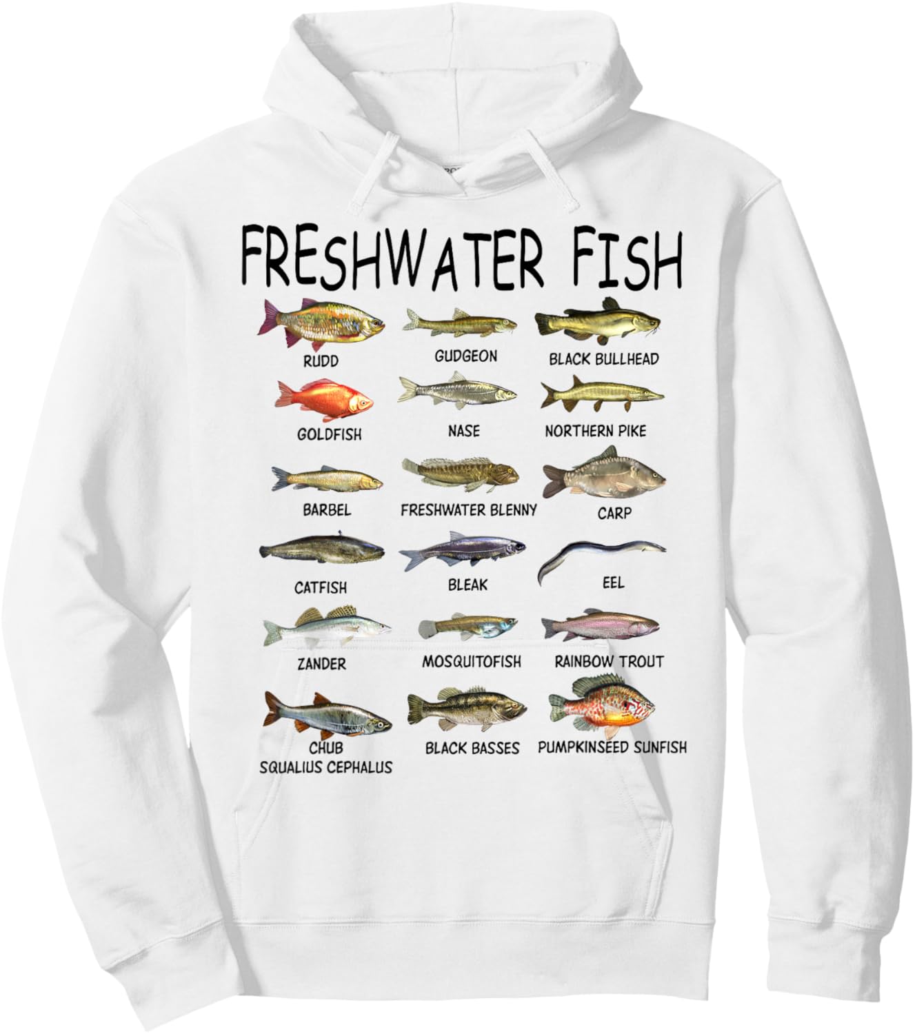 Fish Species Biology Types Of Freshwater Fish Fishing Hoodie - Hoodie | White