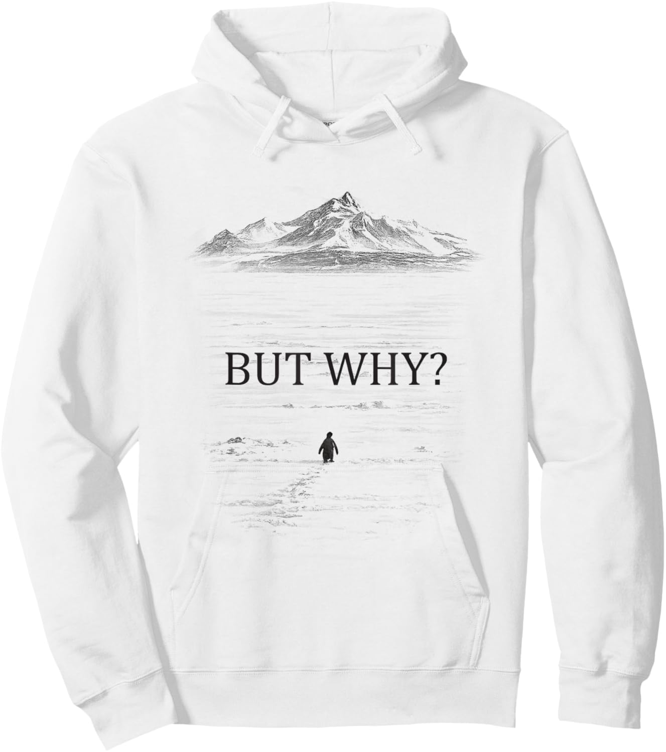 Penguin But Why Berg Warum Hoodie - Hoodie | White