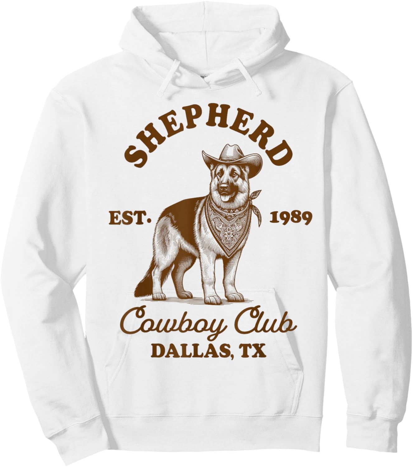 German Shepherd Mom Western Howdy Shepherd Cowboys Club Hoodie - Hoodie | White