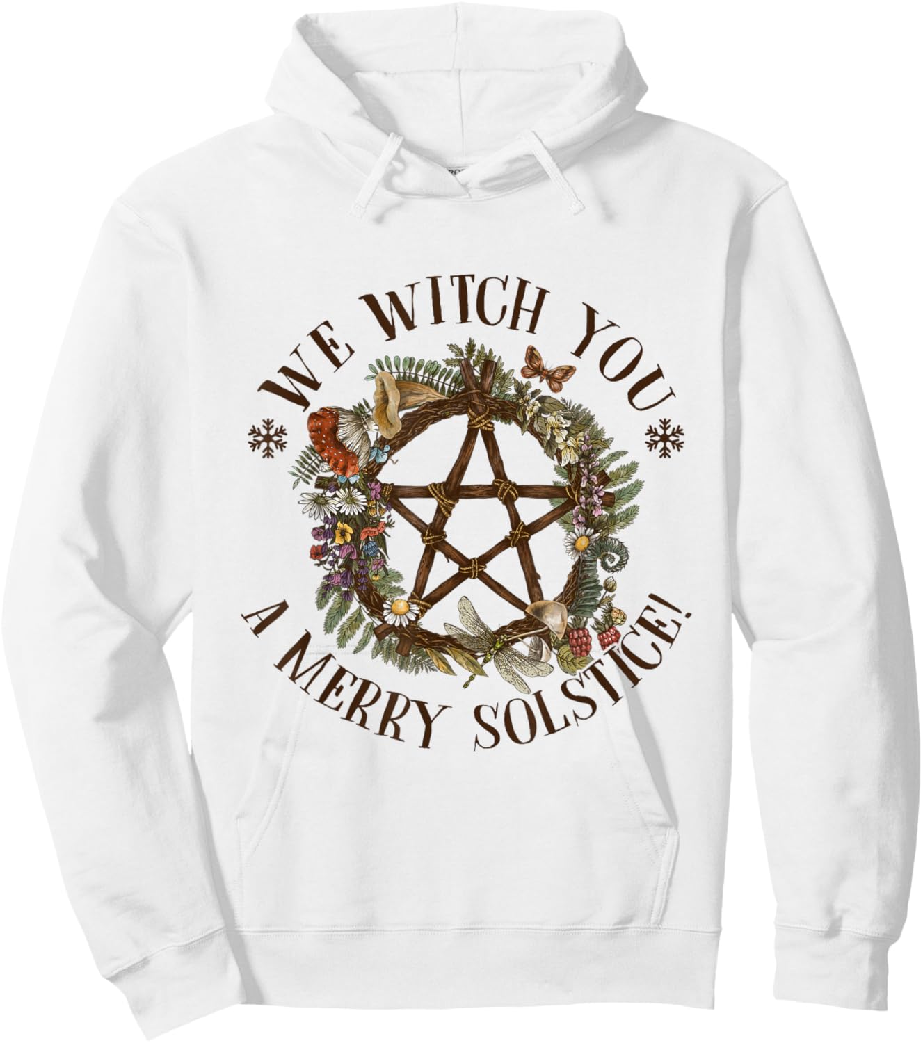 We Witch You A Merry Winter Solstice Yule Pagan Santa Wiccan Hoodie - Hoodie | White