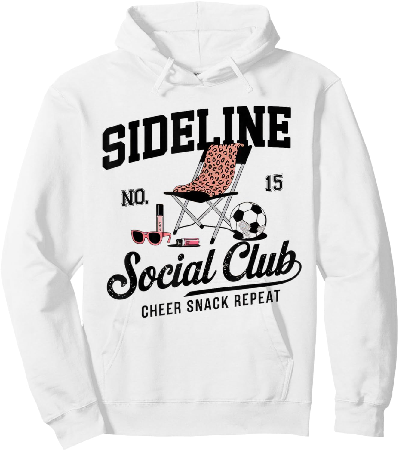 Women Sideline Social Club Soccer Mom Game Day Hoodie - Hoodie | White