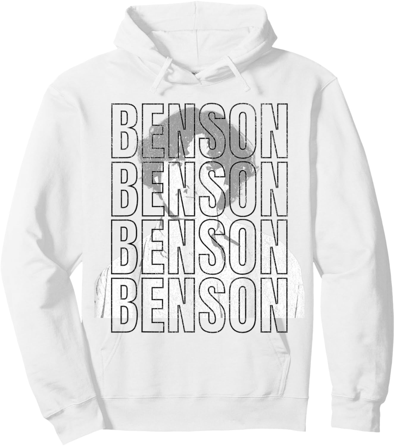 Benson First Name T With Glasses Personalized Vintage Hoodie - Hoodie | White