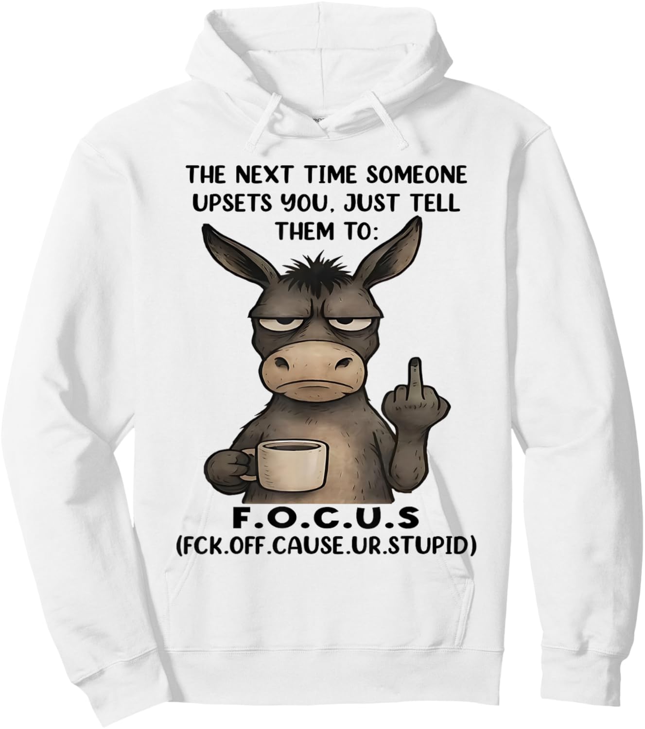 Middle Finger Hoodie - Hoodie | White