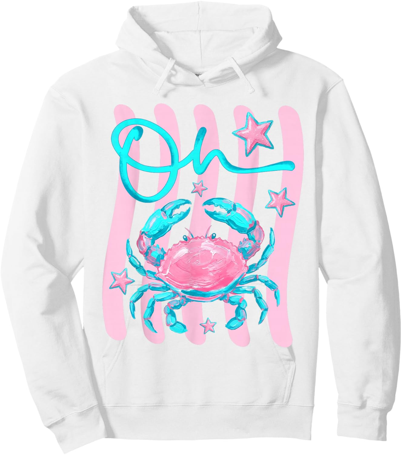 Oh Crab Cute Preppy Beach Summer Funny Coastal Crab Lovers Hoodie - Hoodie | White