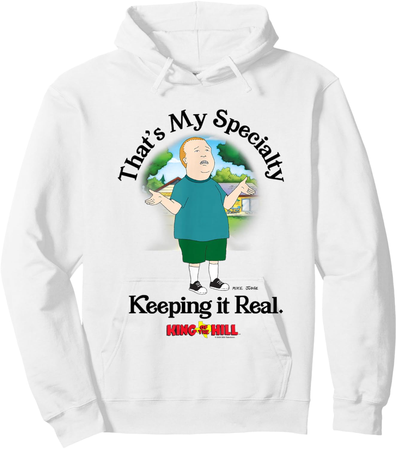 King of The Hill Bobby That's My Specialty Keeping It Real Hoodie - Hoodie | White