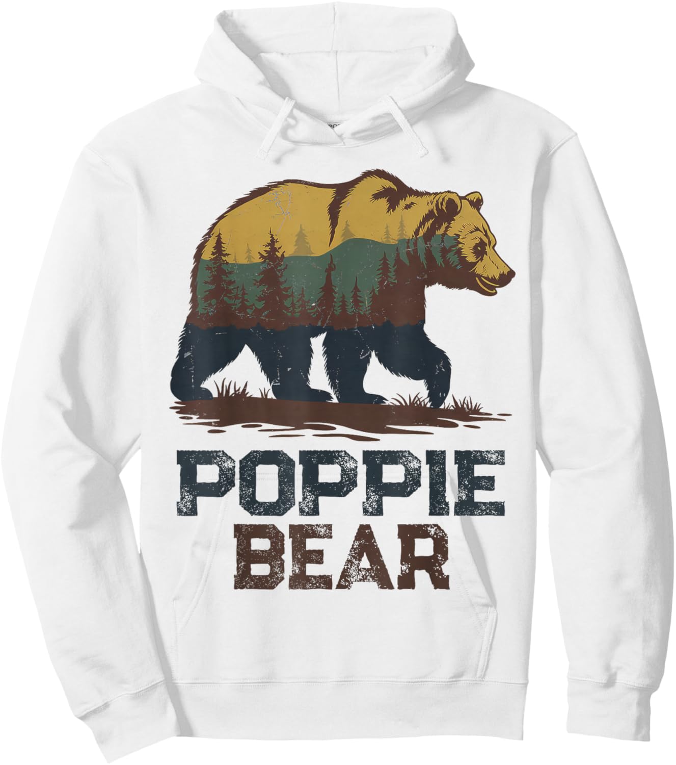 Poppie Bear Father's Day Vintage Birthday Christmas Poppie Hoodie - Hoodie | White