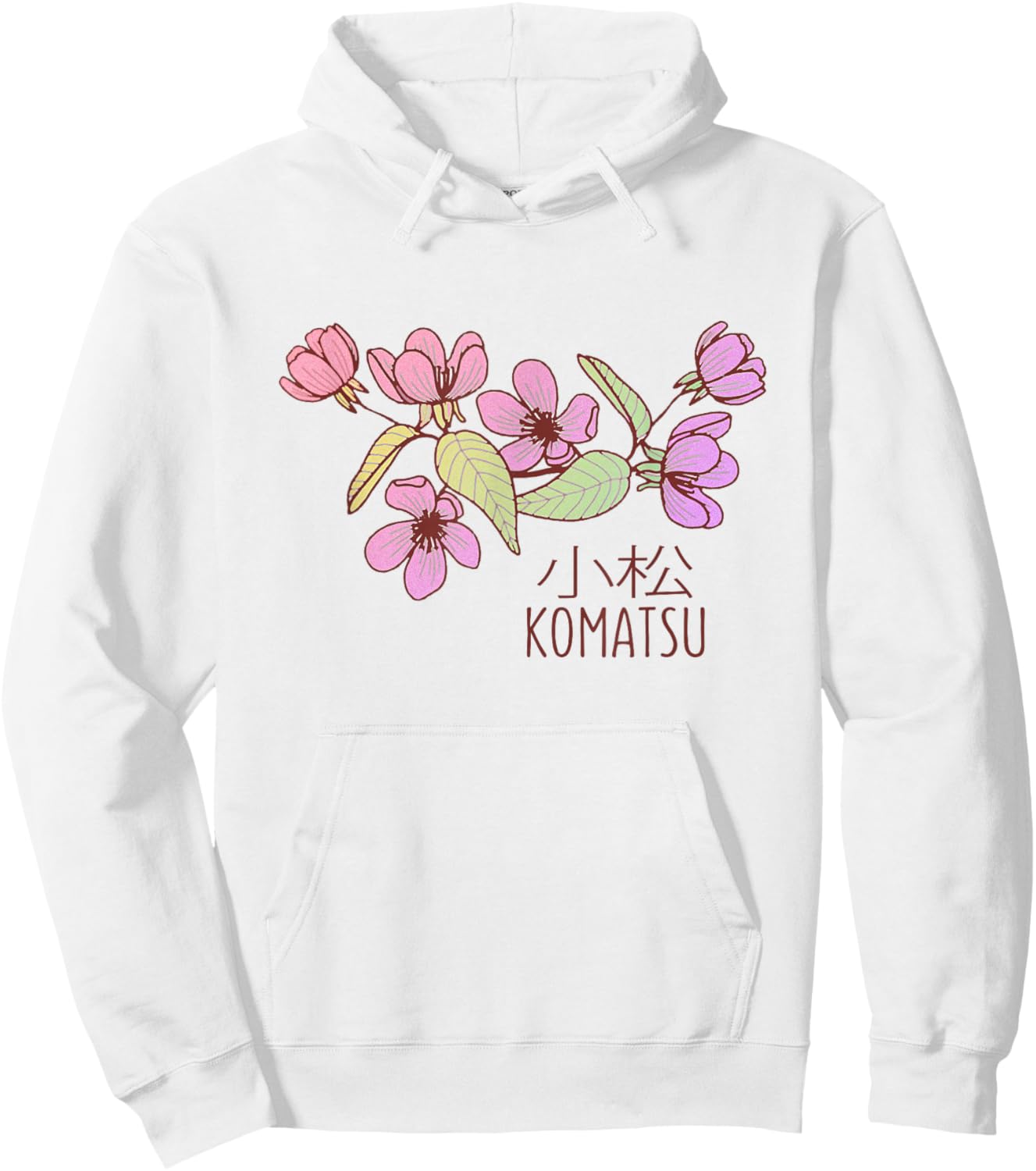 Komatsu Japan Blossoms | Komatsu Ishikawa Japan Hoodie - Hoodie | White