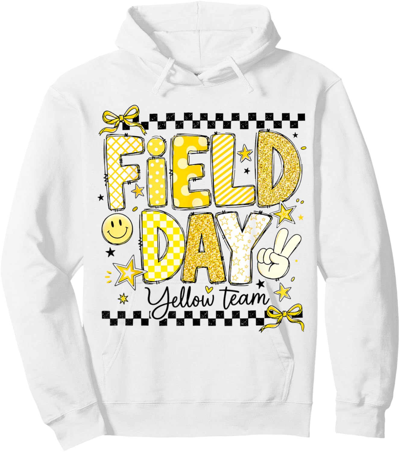 Field Day Yellow Team Let The Games Begin Fun Day Field Trip Hoodie - Hoodie | White