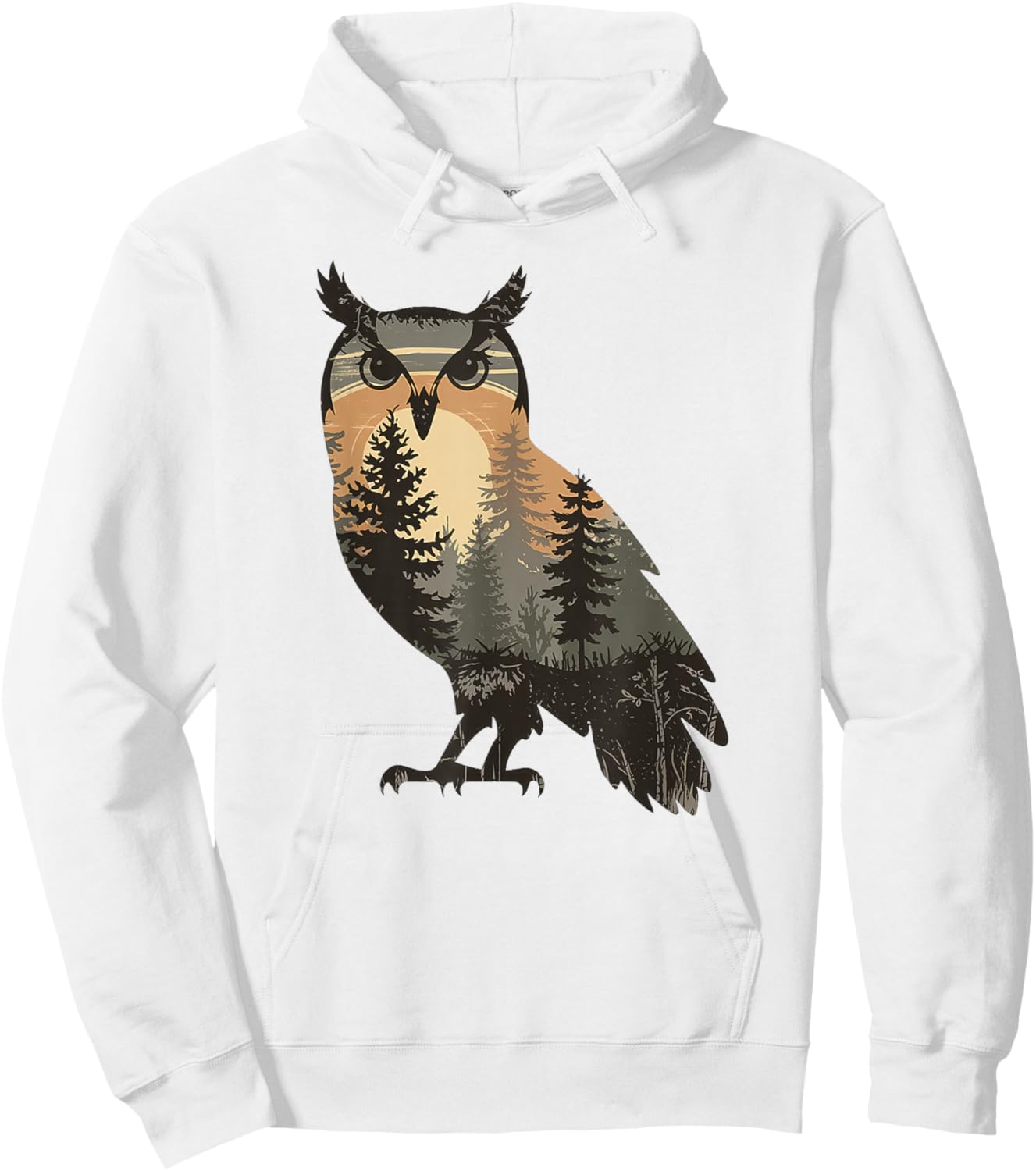 Owl Hunting Hiking Outdoor Camping Forest Men Women Owl Hoodie - Hoodie | White