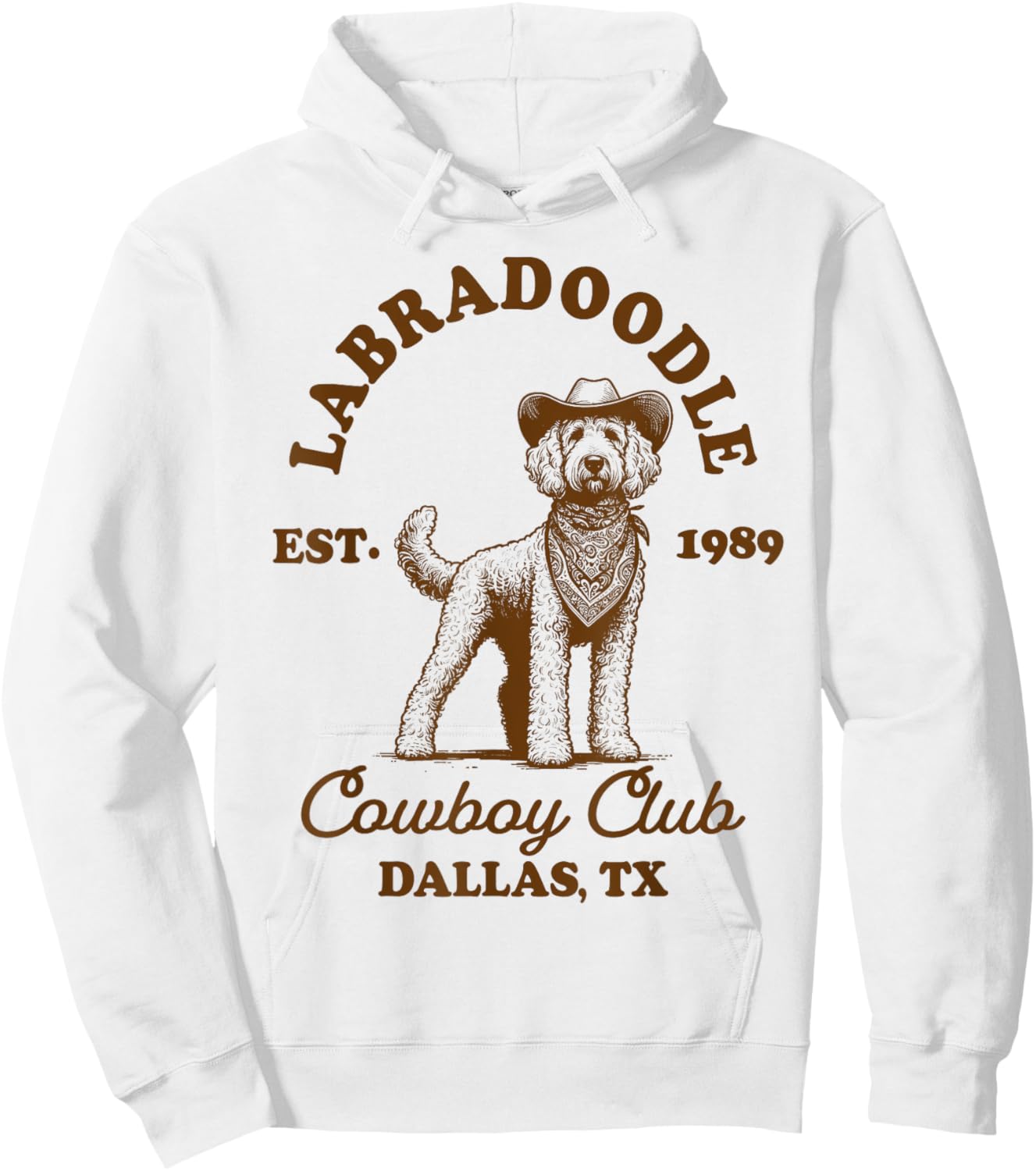 Labradoodle Mom Western Howdy Labradoodle Cowboys Club Hoodie - Hoodie | White