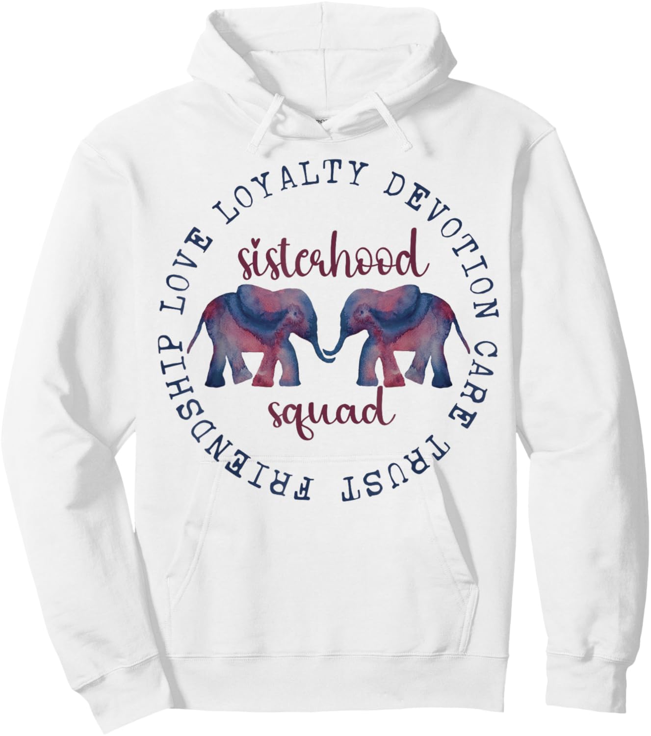Elephant Friendship Sisterhood Squad Tribe Crew Friend Group Hoodie - Hoodie | White
