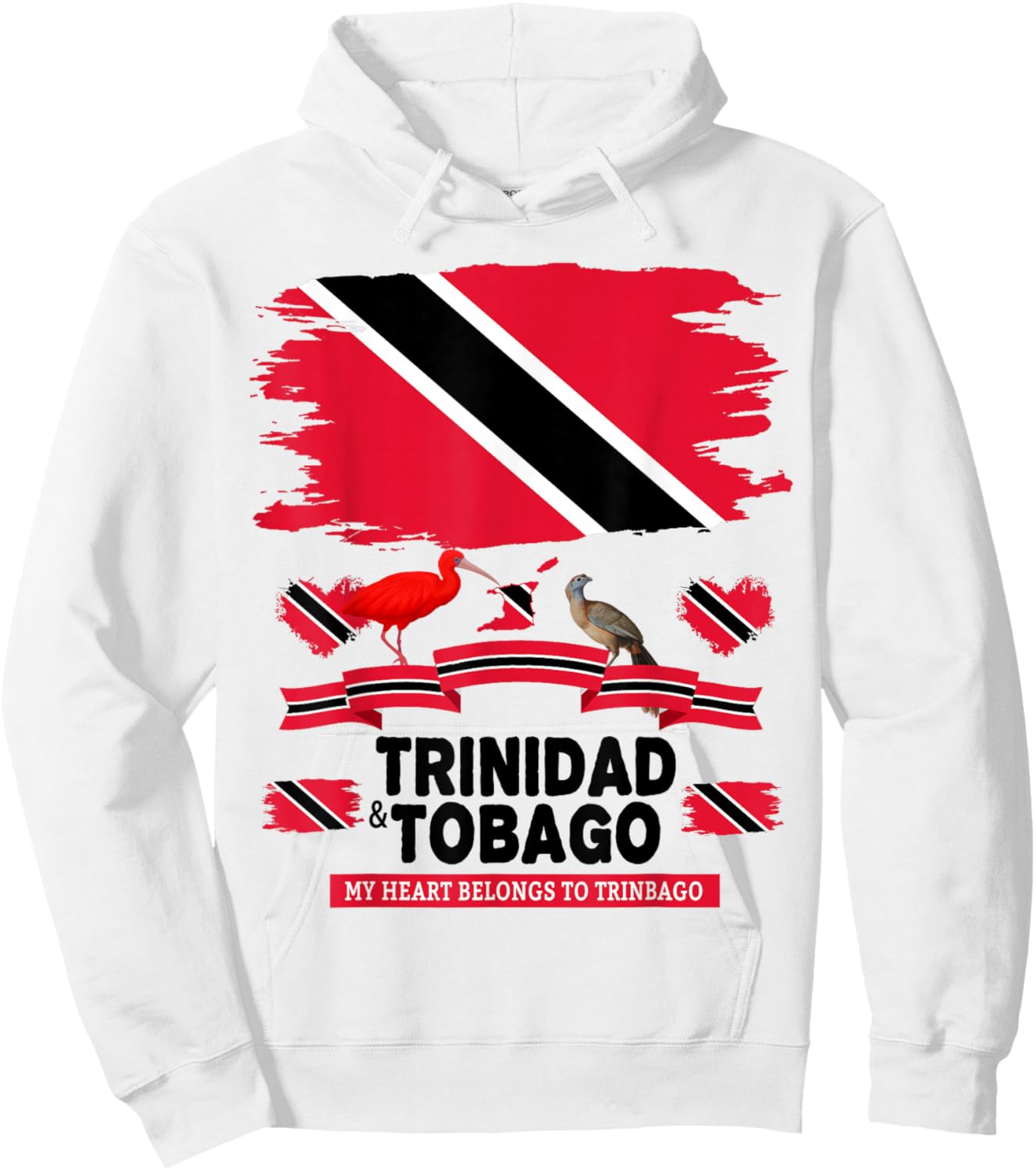 Trinidad Flag Idea with Trinidad & Tobago Culture Hoodie - Hoodie | White