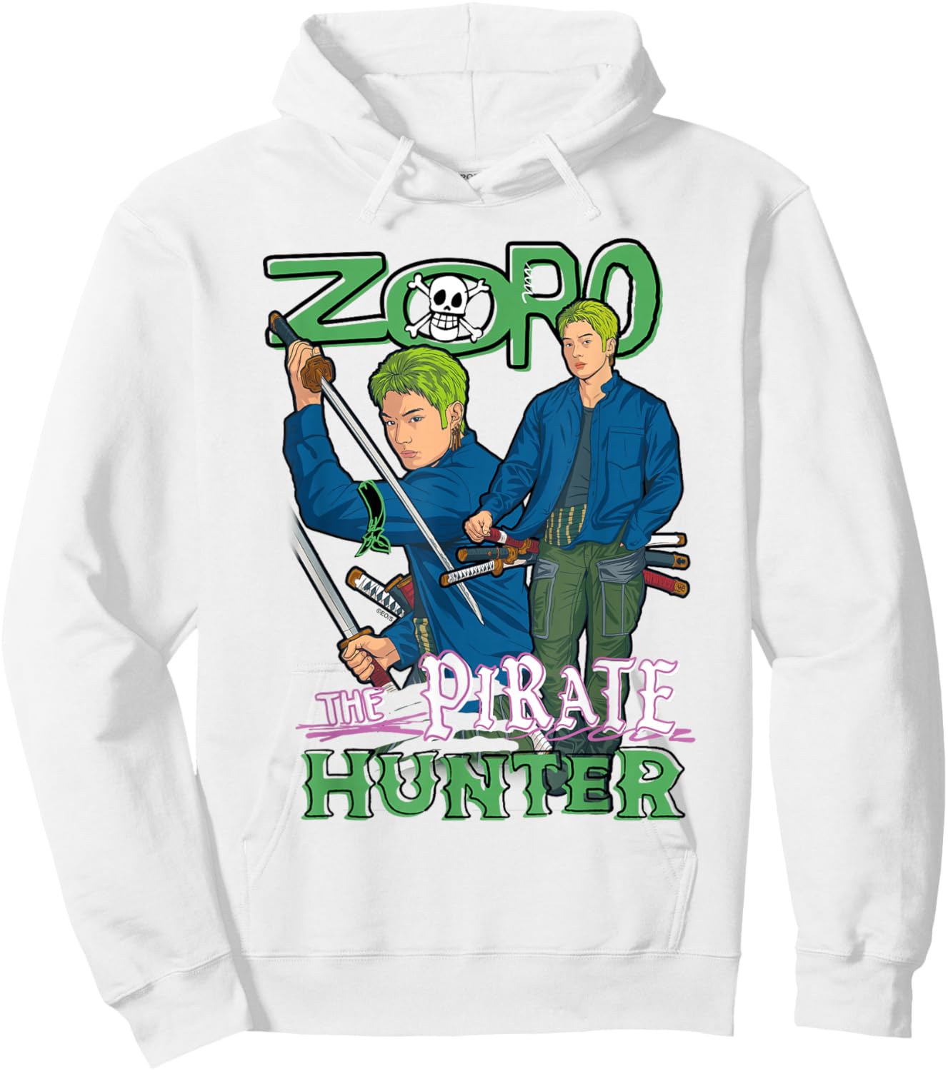 One Piece Zoro The Pirate Hunter Hoodie - Hoodie | White