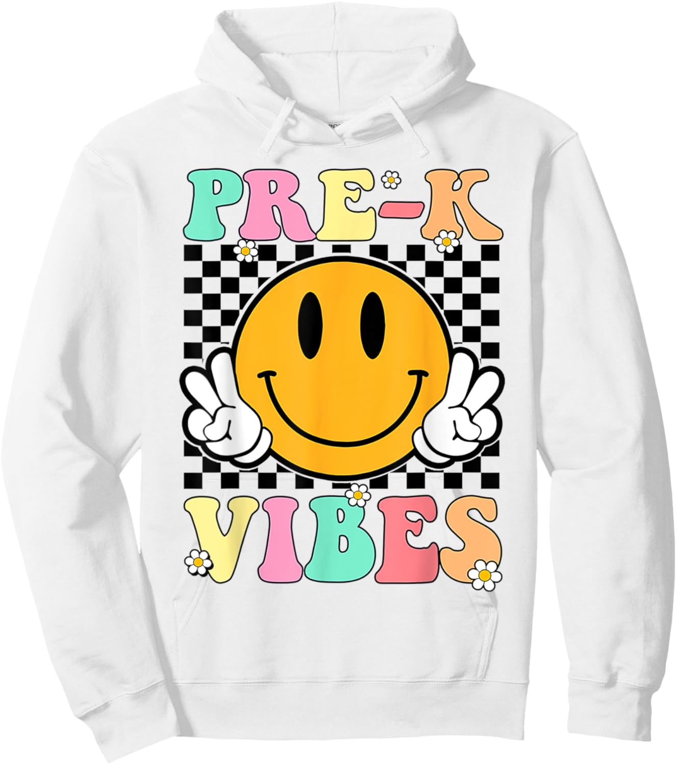 Pre-K Vibes Back To School First Day Teachers Kids Hoodie - Hoodie | White