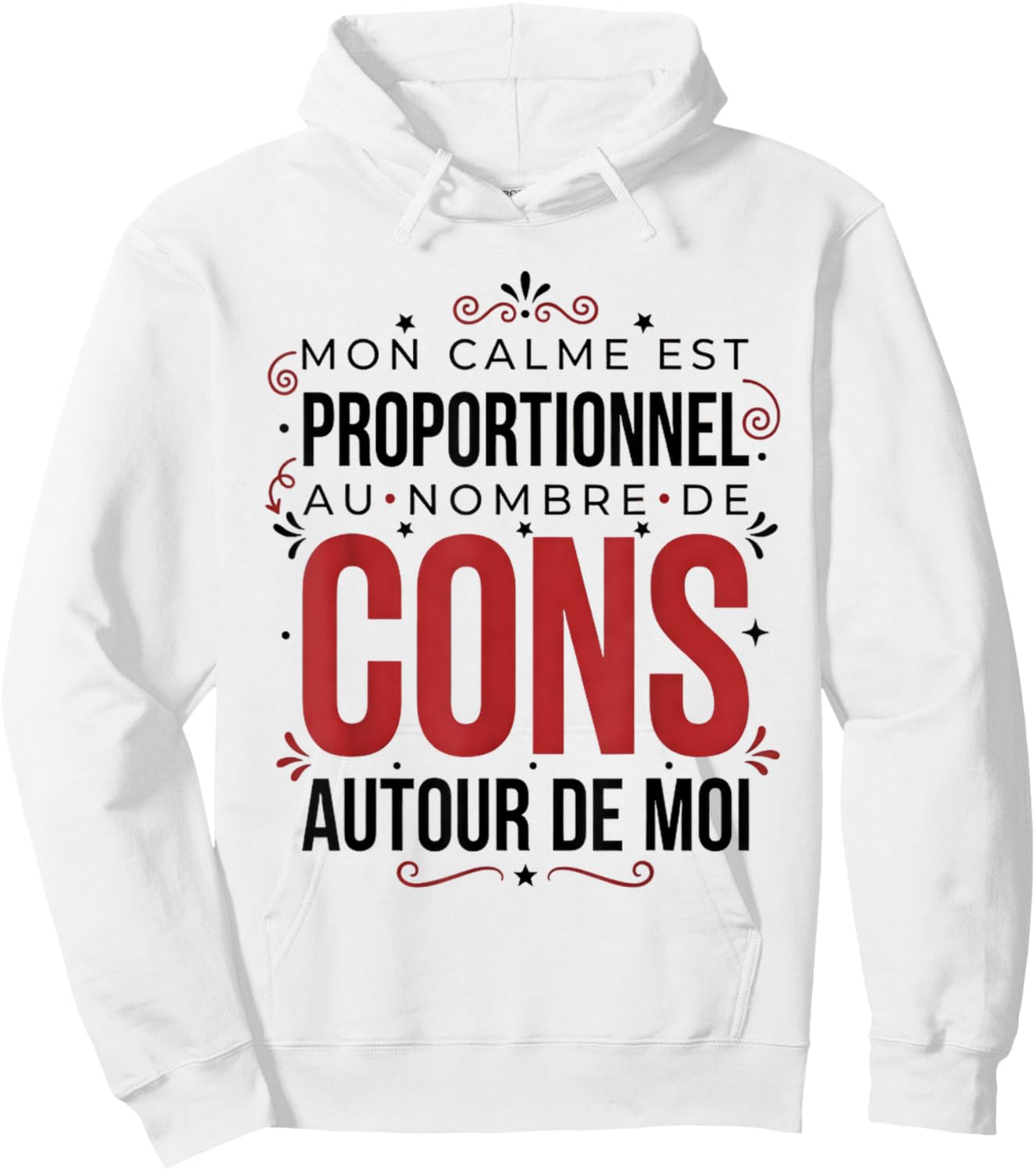 Funny Quote Humor and Sarcasm French Hoodie - Hoodie | White