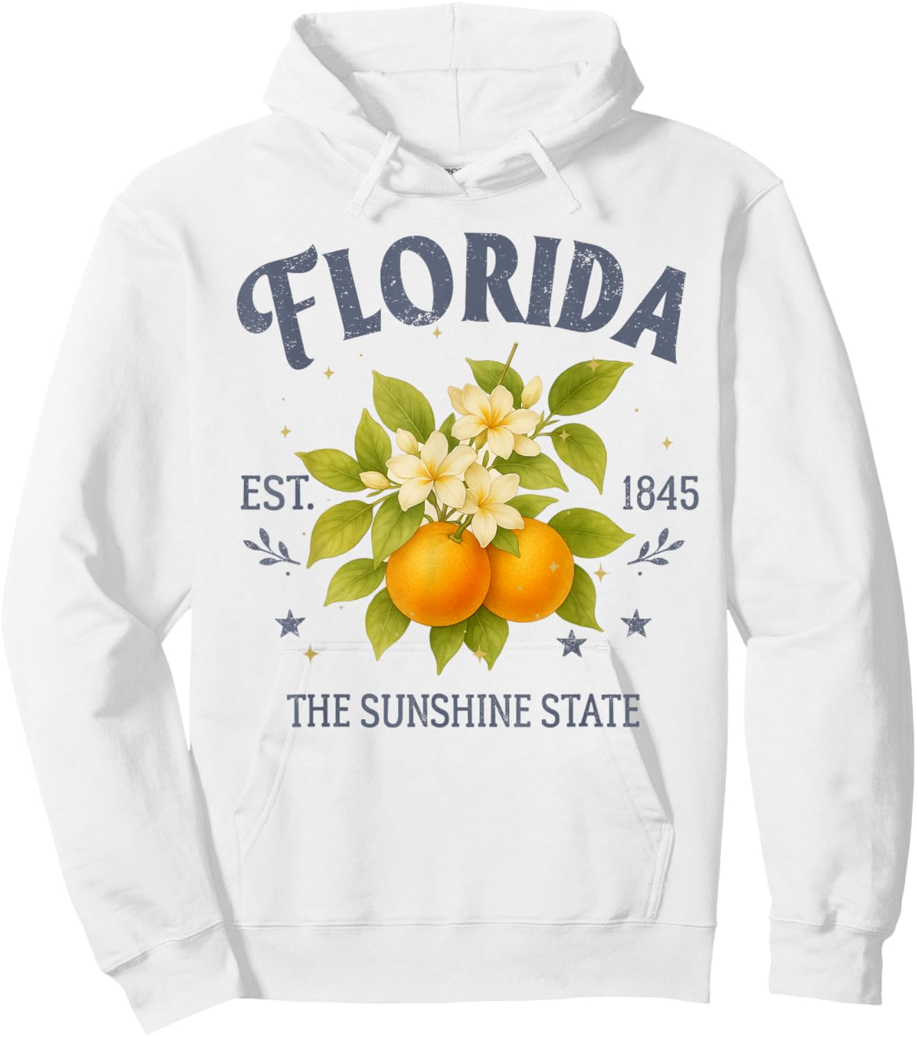 Florida The Sunshine A State Travel Souvenir Orange Blossom Hoodie - Hoodie | White