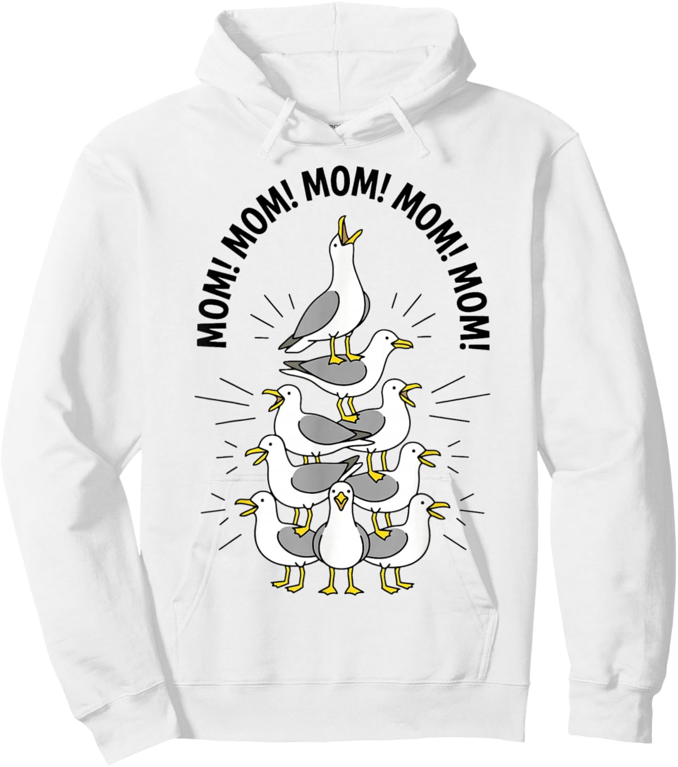 Seagull Mom Beach Ocean Bird Lover Mother's Day Hoodie - Hoodie | White
