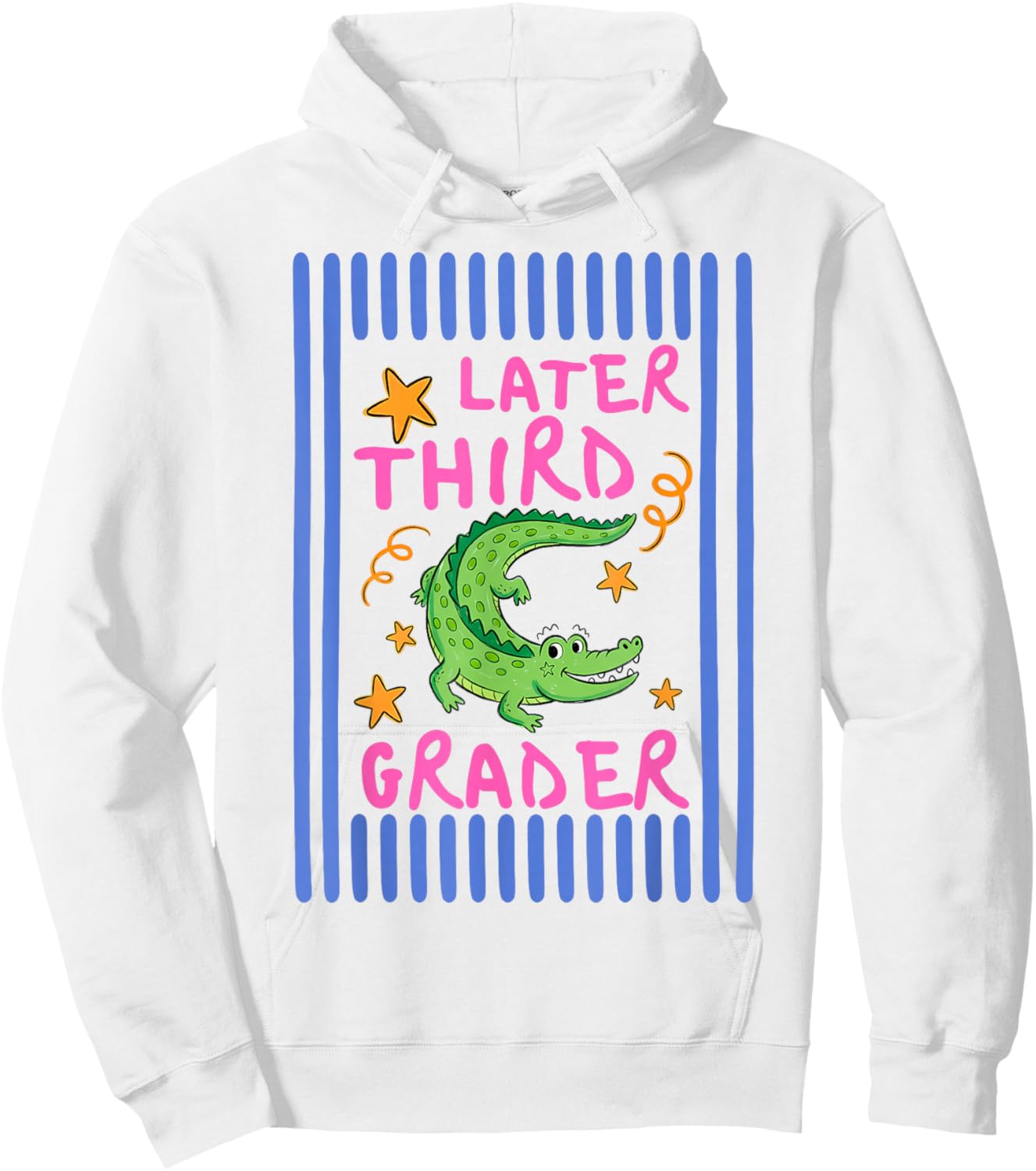 Later Third Grader Cute Alligator Later Gator Teacher Kids Hoodie - Hoodie | White