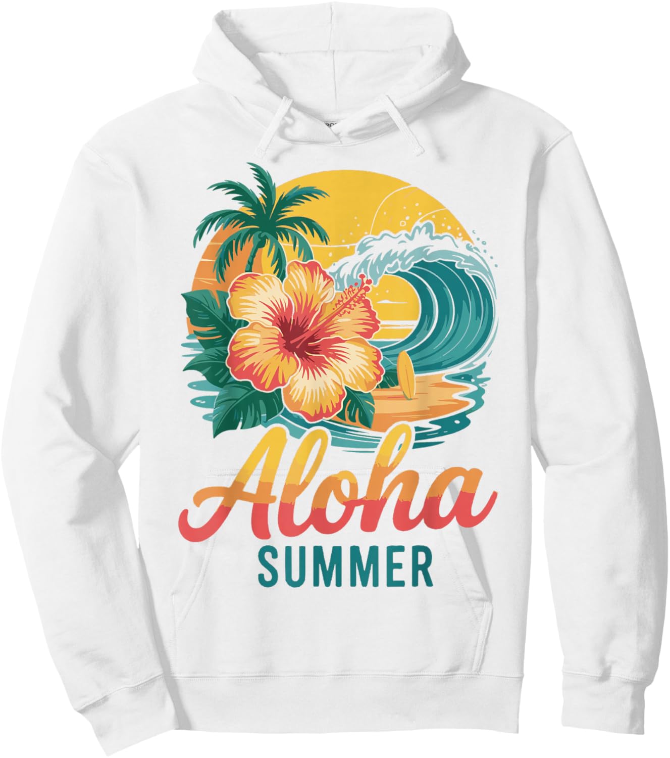 Aloha Summer Hawaiian Teacher Last Day of School Beach Lover Hoodie - Hoodie | White