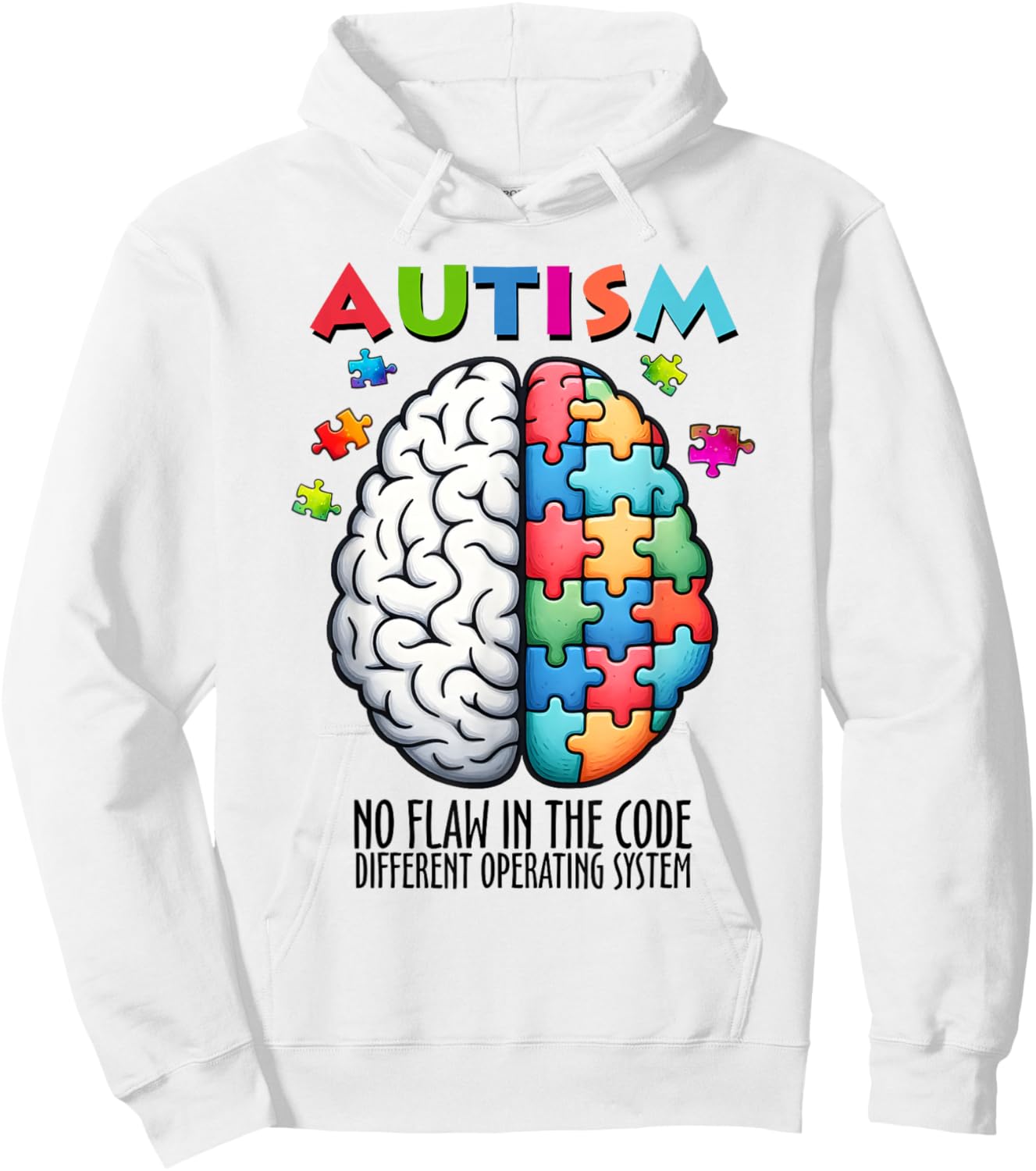 Autism Awareness Autism Support and Acceptance Hoodie - Hoodie | White